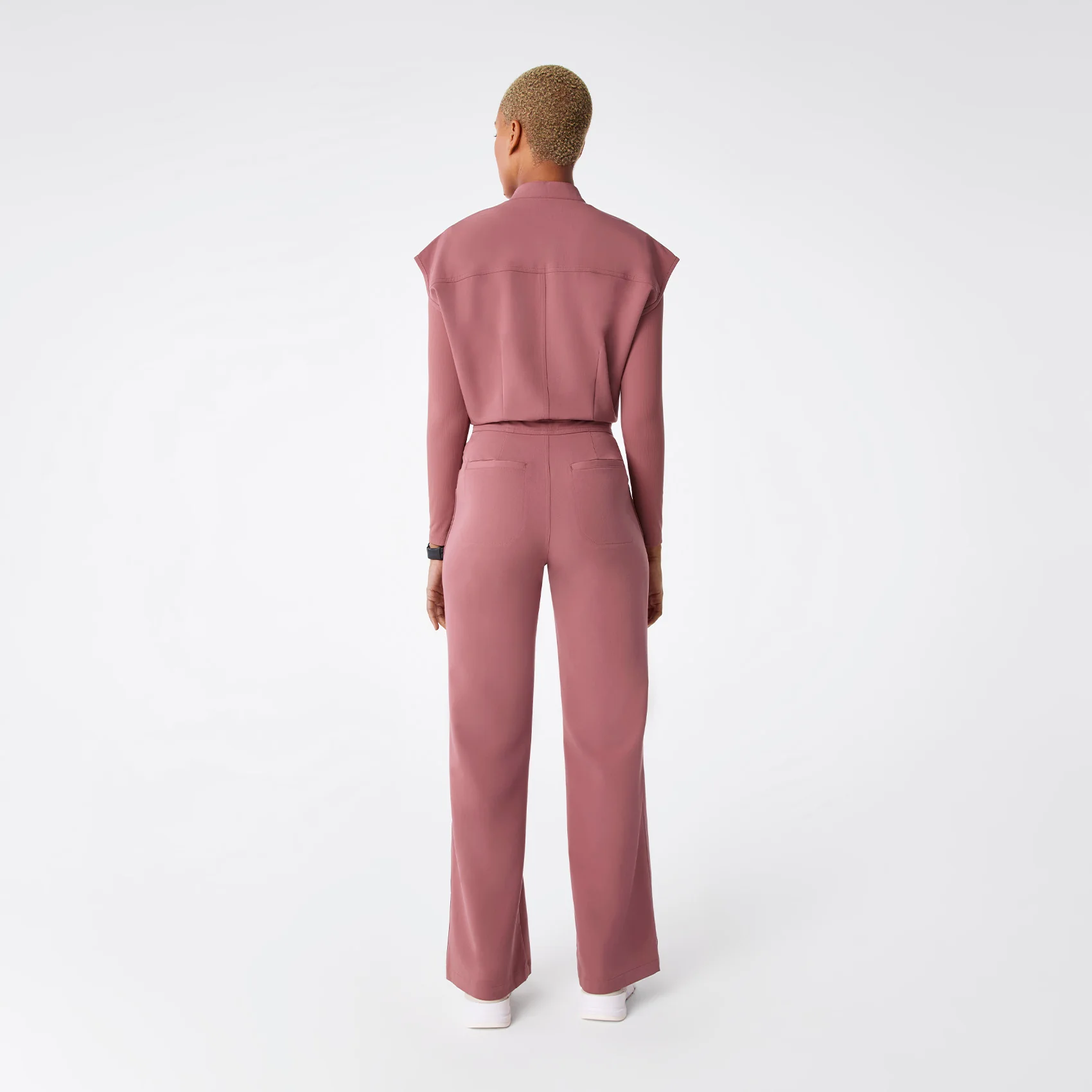 women's Mauve Rafaela Wide Leg - ScrubJumpsuit™ - Image 2
