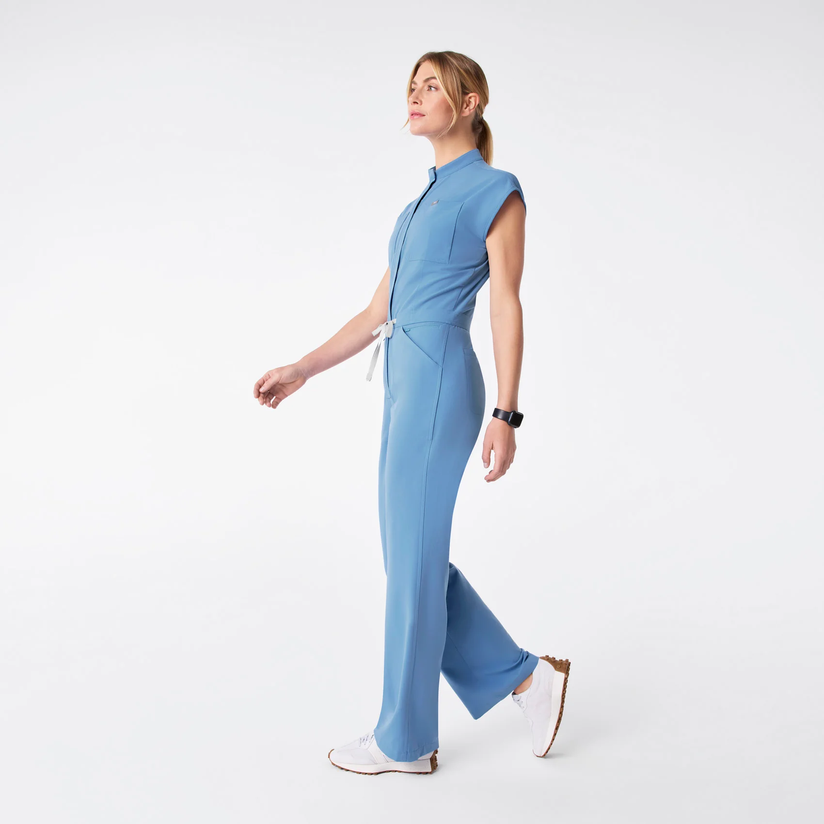 women's Ceil Blue Rafaela Wide Leg - Tall ScrubJumpsuit™ - Image 3