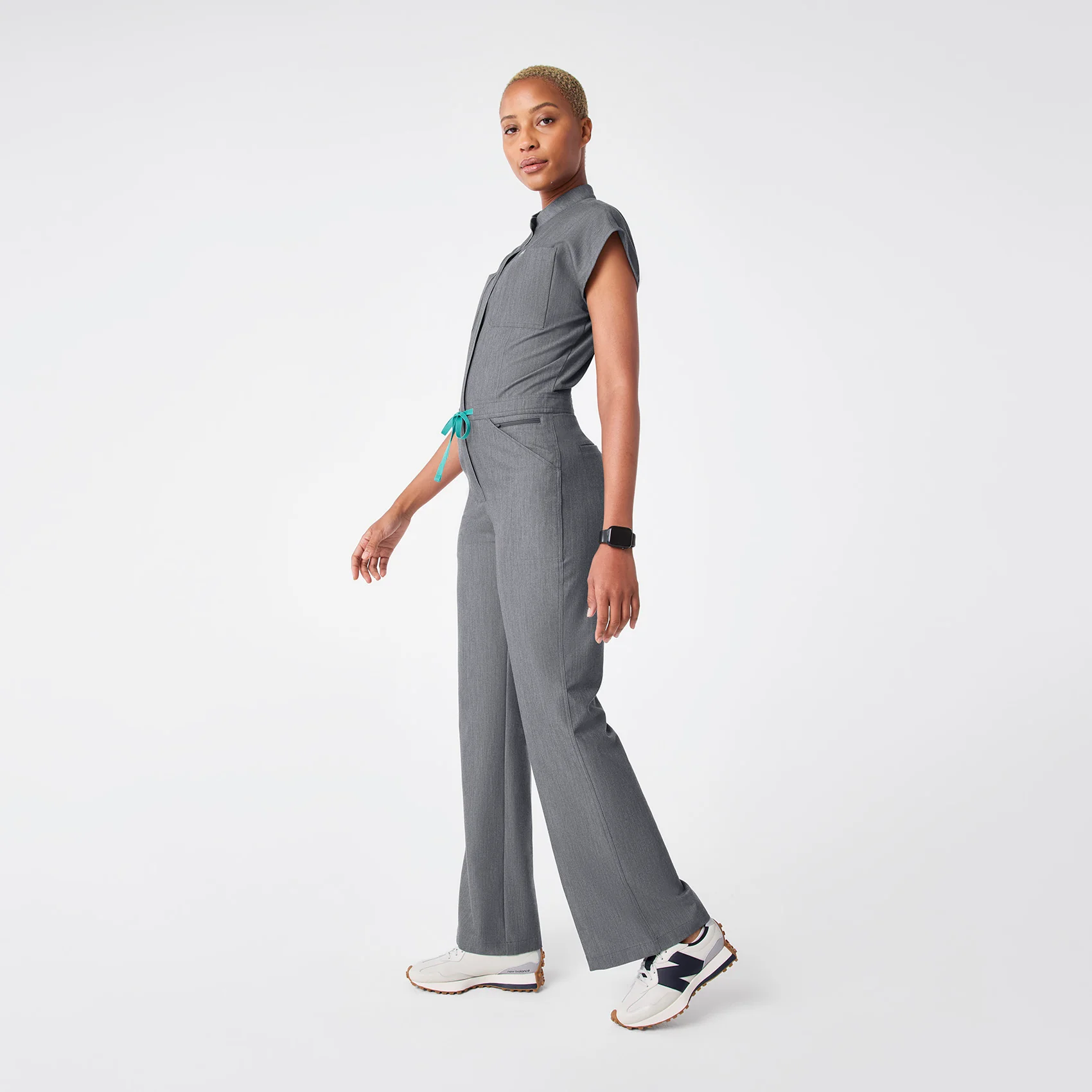 women's Graphite Rafaela Wide Leg - Tall ScrubJumpsuit™ - Image 3