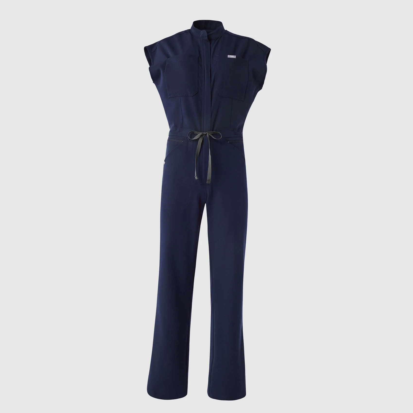 women's Navy Rafaela Wide Leg - Tall ScrubJumpsuit™ - Image 8