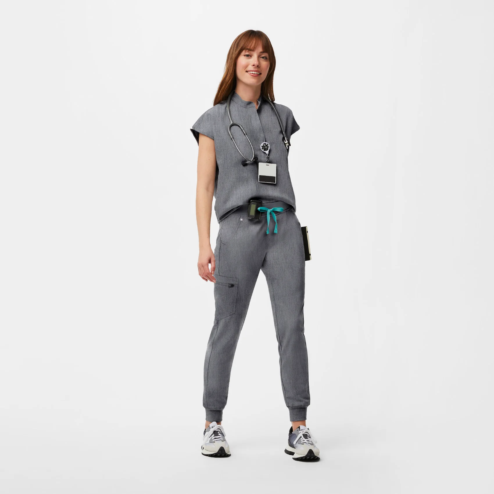 women's Graphite Rafaela™ - Oversized  Scrub Top (3XL - 6XL) - Image 2