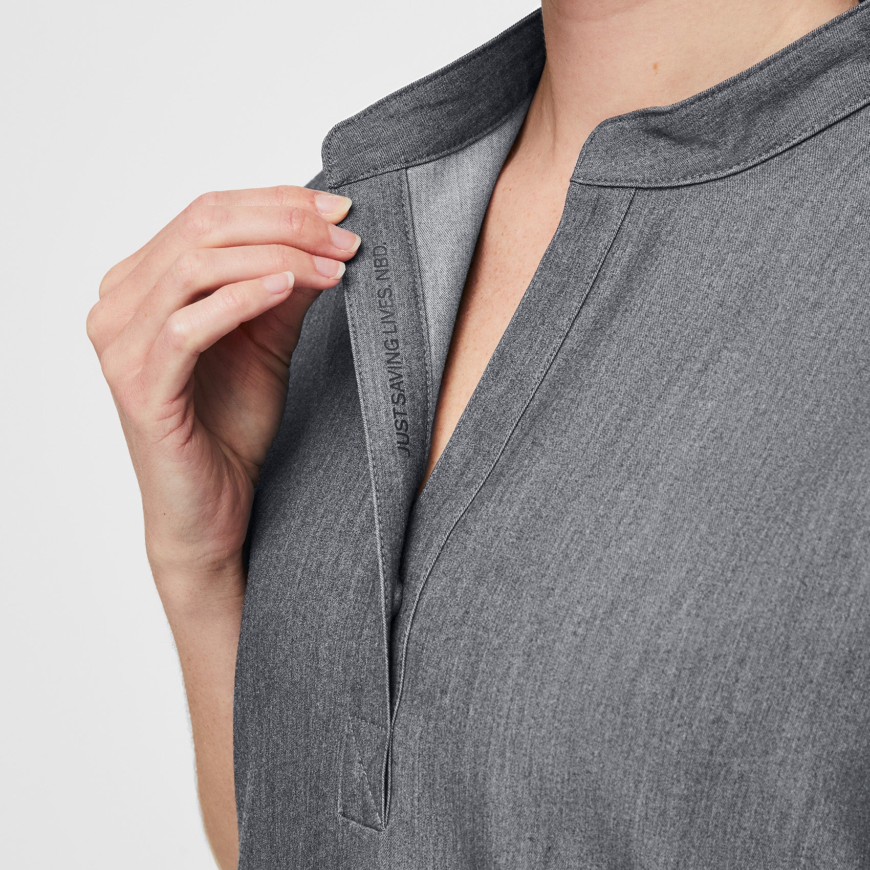women's Graphite Rafaela™ - Oversized  Scrub Top (3XL - 6XL) - Image 3