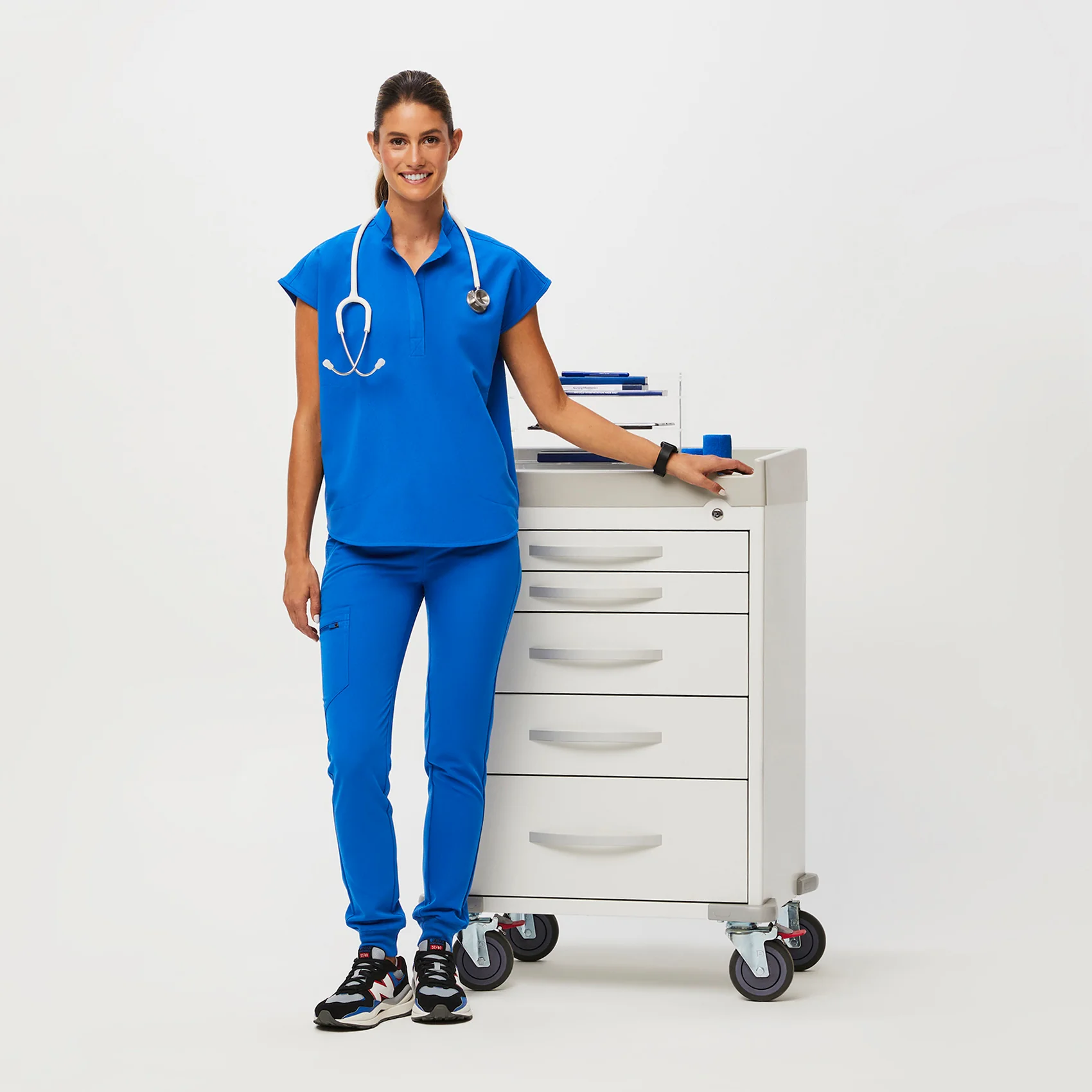 Women's Royal Blue Rafaela™ - Oversized Scrub Top - Image 2