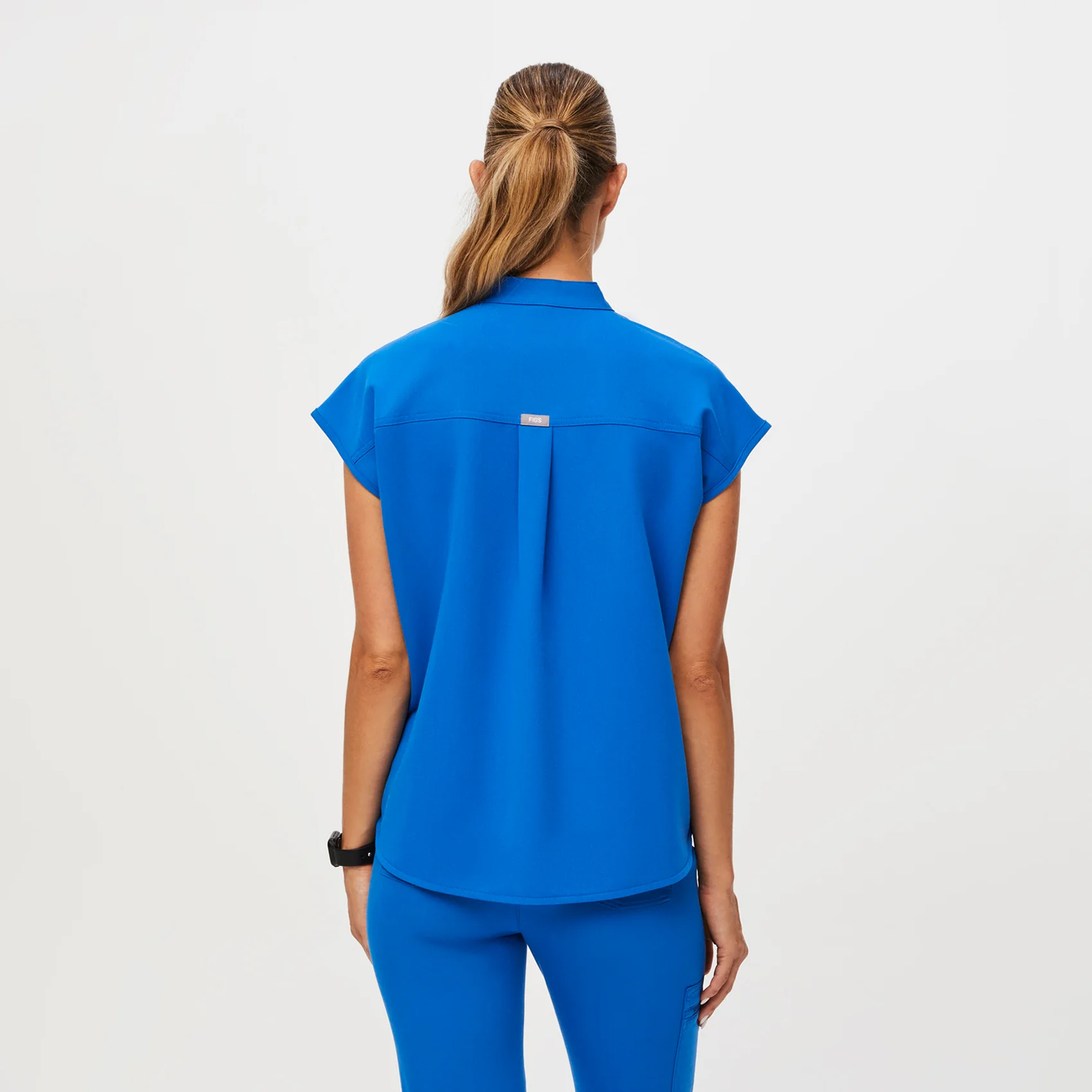 Women's Royal Blue Rafaela™ - Oversized Scrub Top - Image 4