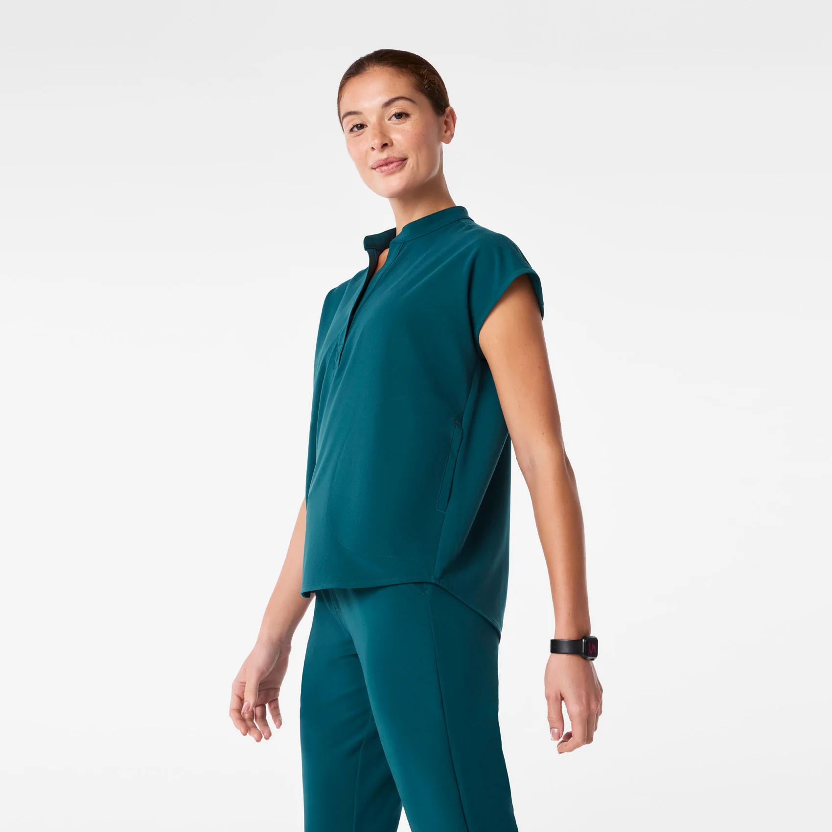 women's Caribbean Blue Rafaela - Oversized Scrub Top™ - Image 3