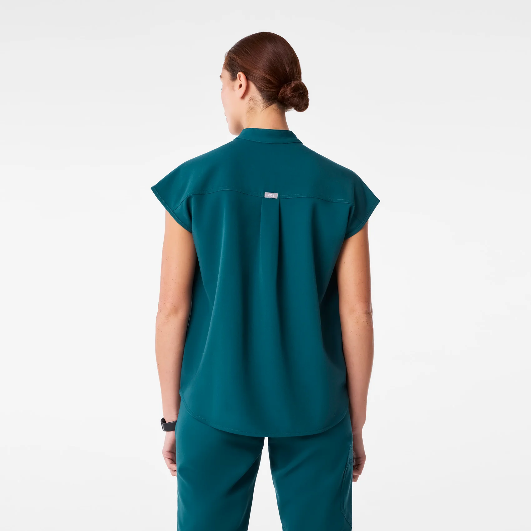 women's Caribbean Blue Rafaela - Oversized Scrub Top™ - Image 4