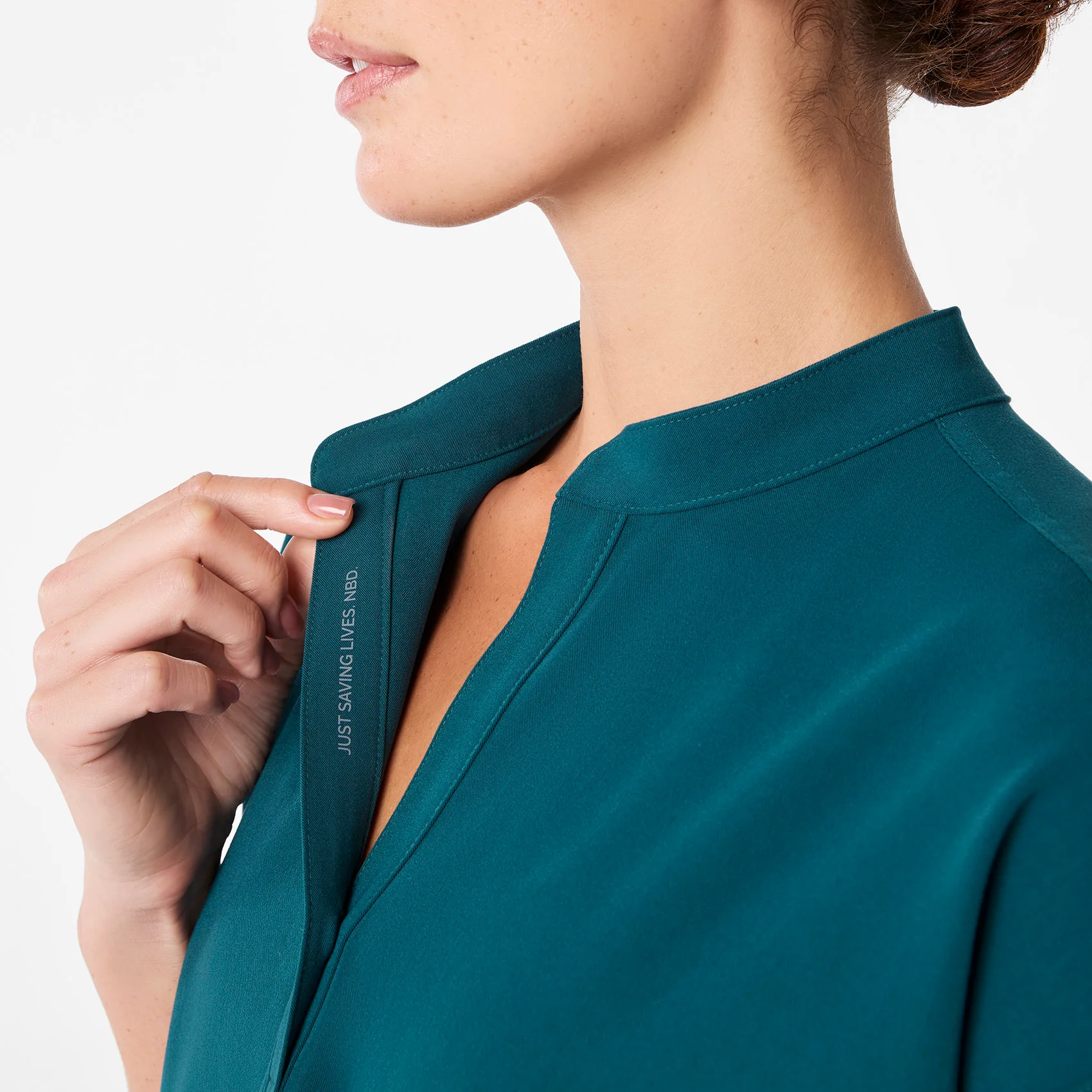 women's Caribbean Blue Rafaela - Oversized Scrub Top™ - Image 5