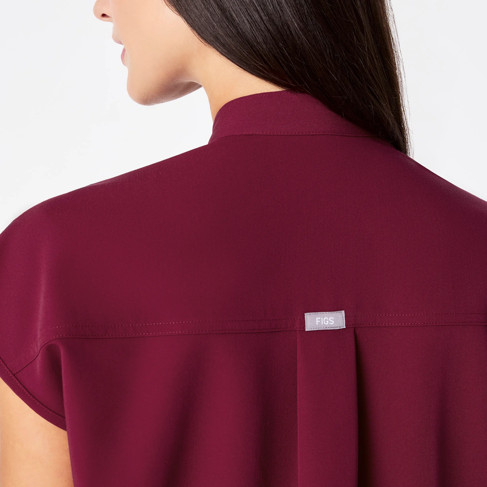 women's Deep Cranberry Rafaela - Oversized Scrub Top™ - Image 4
