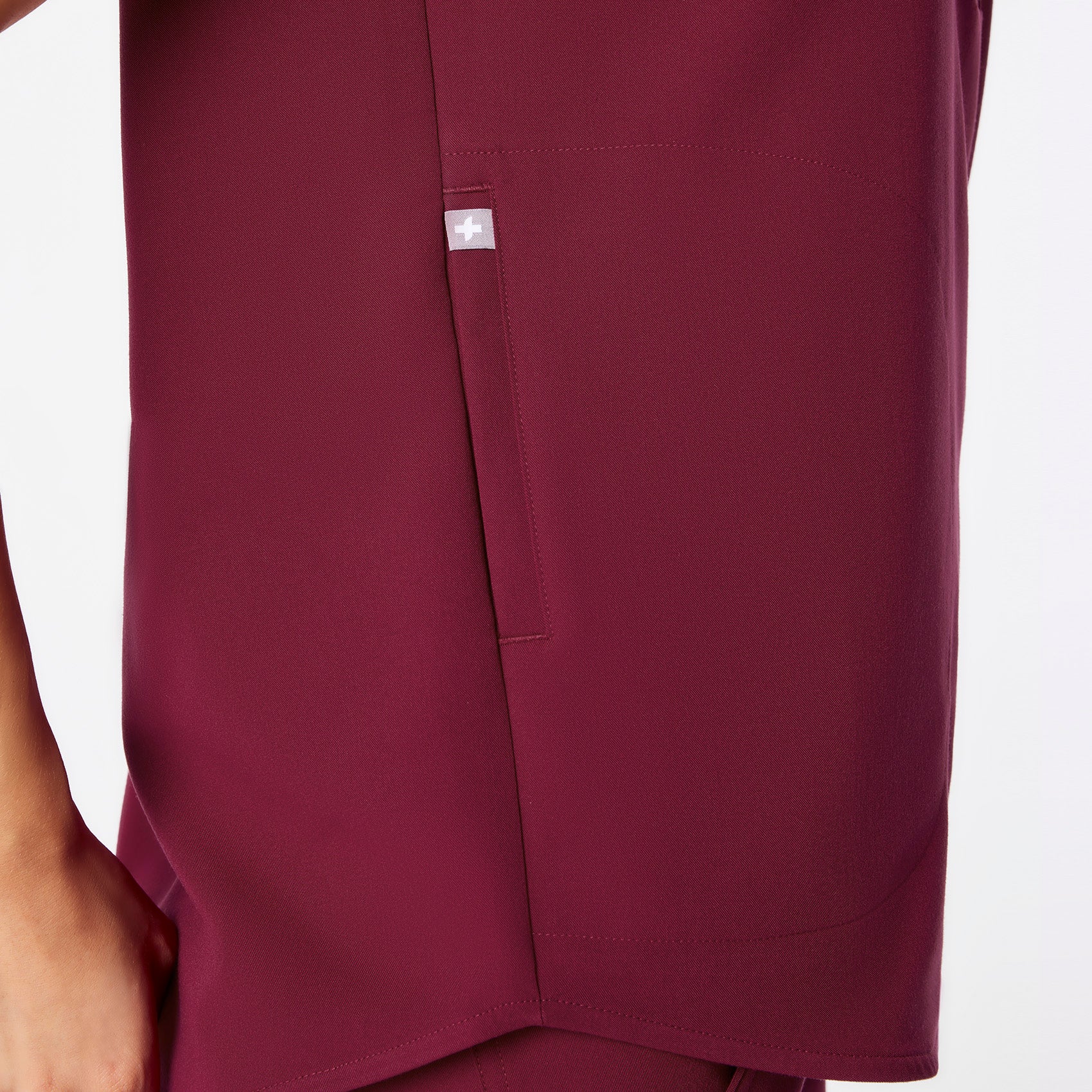 women's Deep Cranberry Rafaela - Oversized Scrub Top™ - Image 7