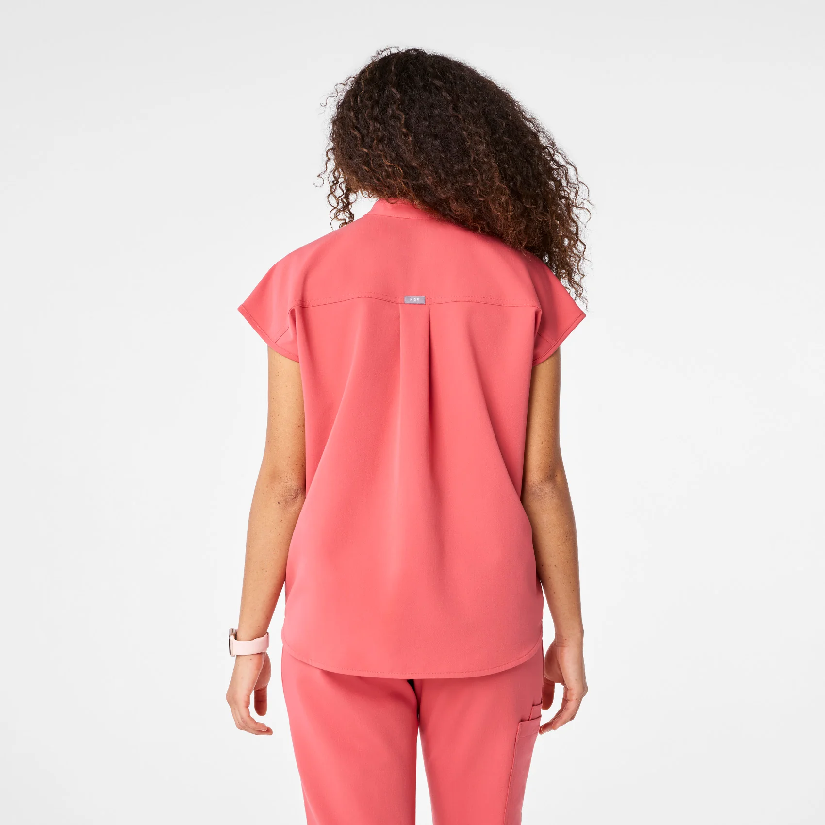 women's Pulmonary Pink Rafaela - Oversized Scrub Top™ - Image 4