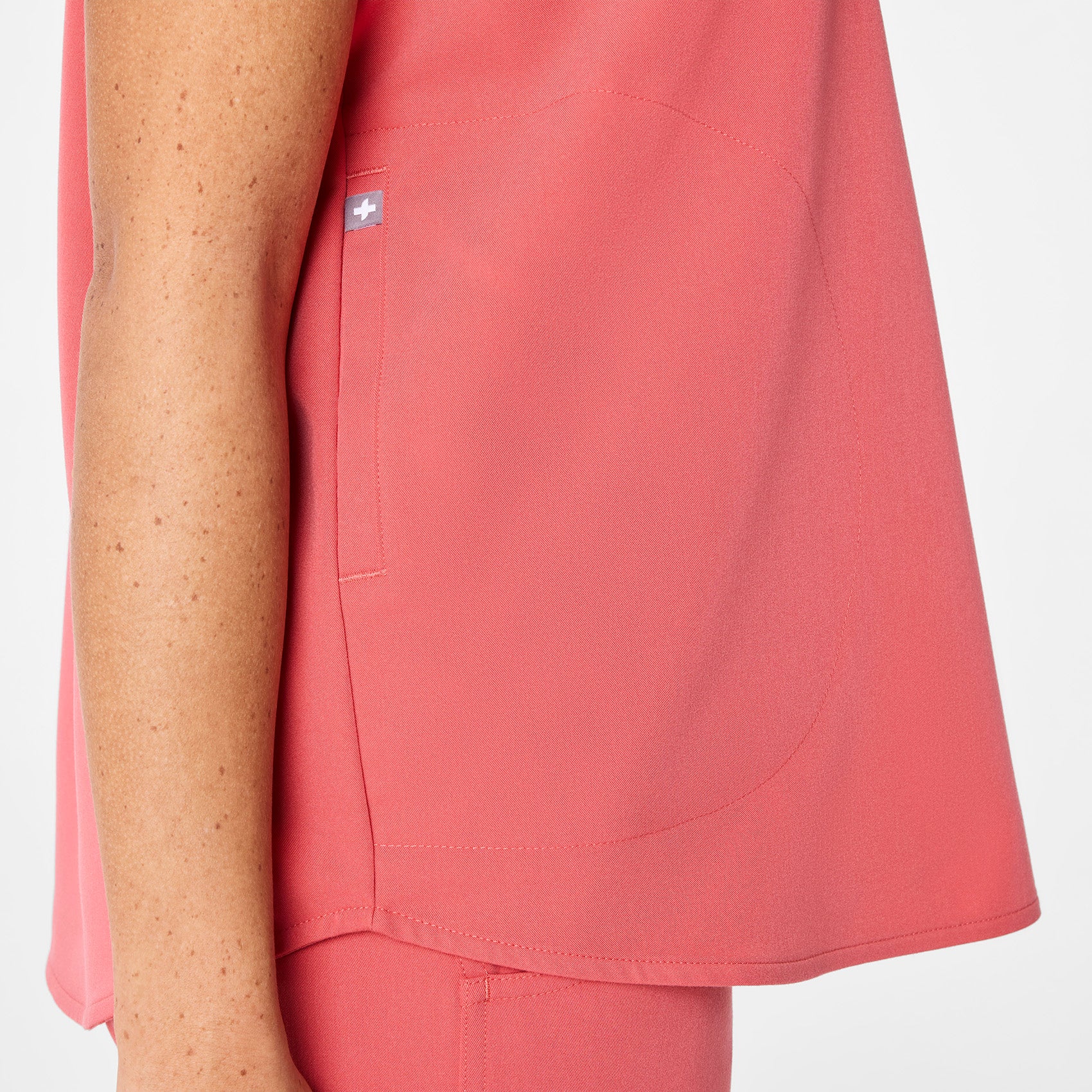 women's Pulmonary Pink Rafaela - Oversized Scrub Top™ - Image 8