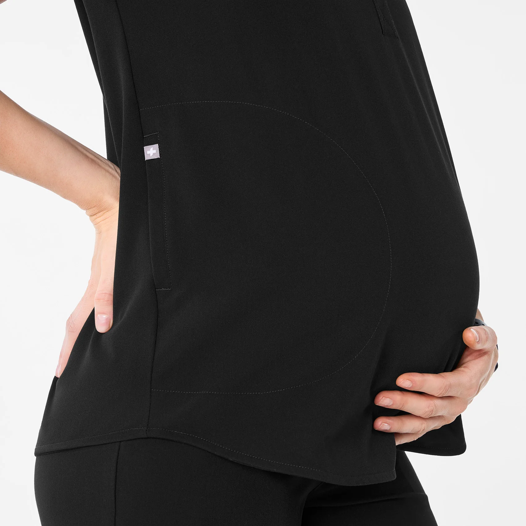 women's Black Rafaela Maternity - Scrub Top™ - Image 8