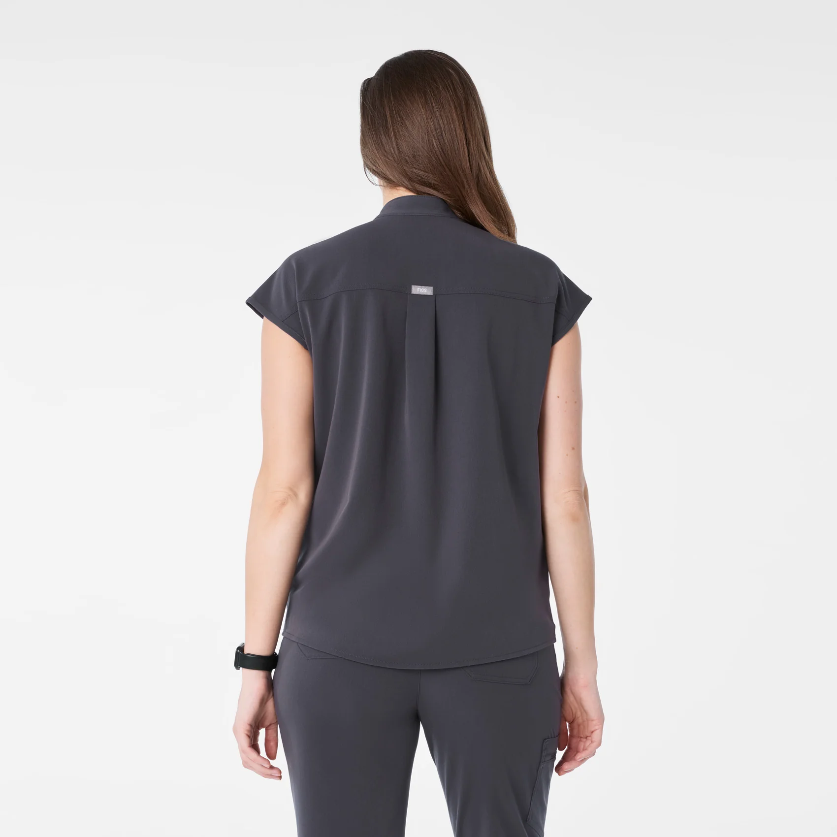 women's Charcoal Rafaela Maternity - Scrub Top™ - Image 4