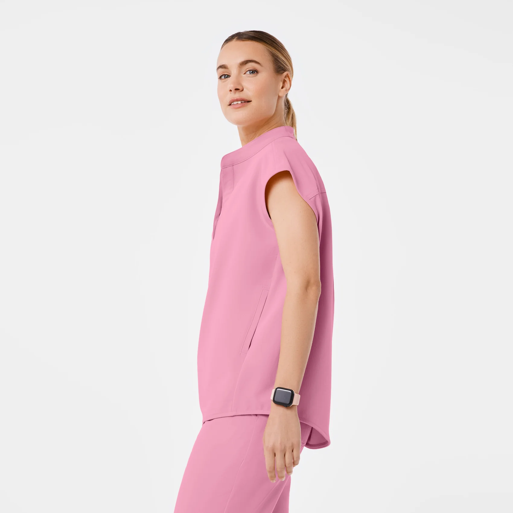women's Chalk Pink Rafaela - Oversized Scrub Top™ - Image 3