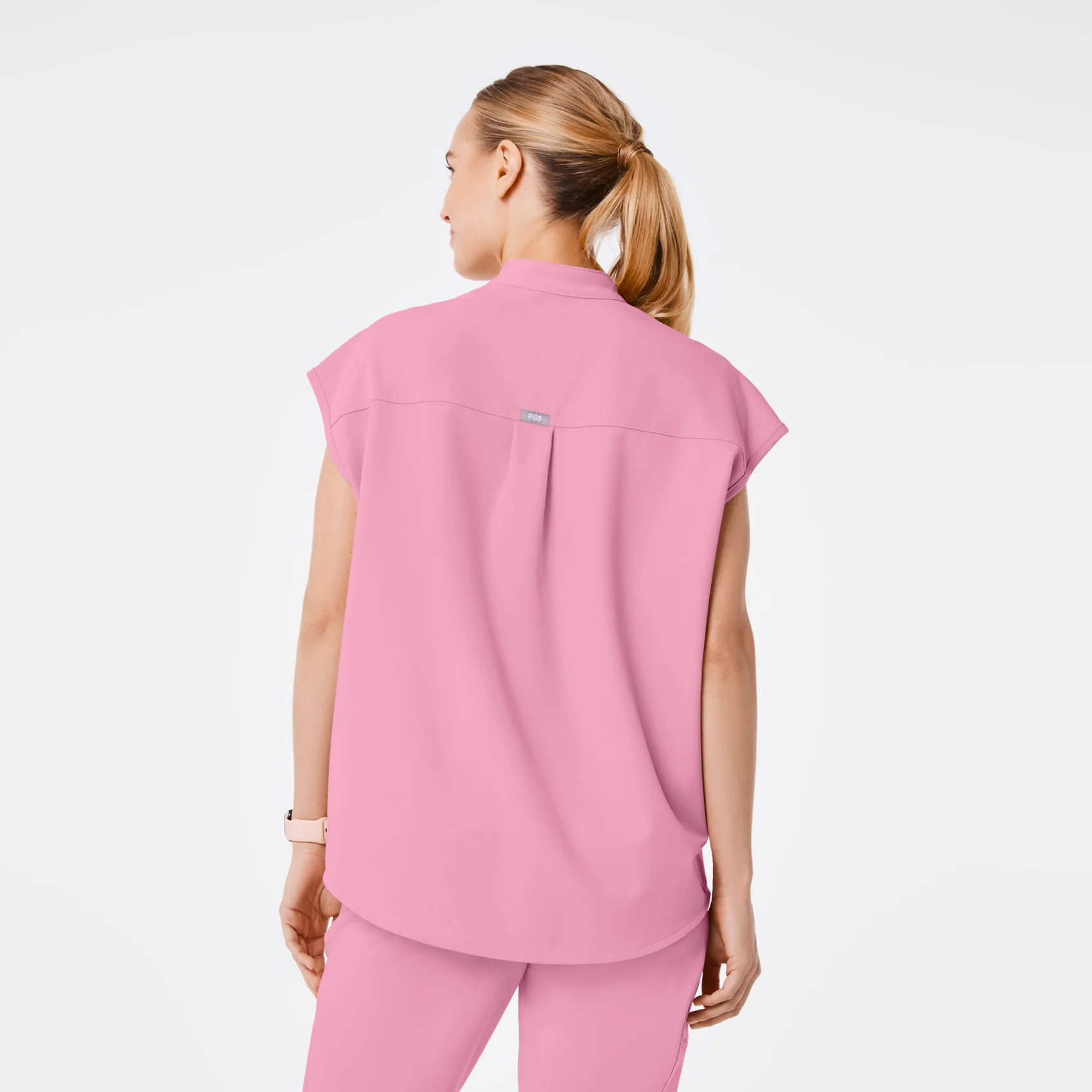 women's Chalk Pink Rafaela - Oversized Scrub Top™ - Image 4