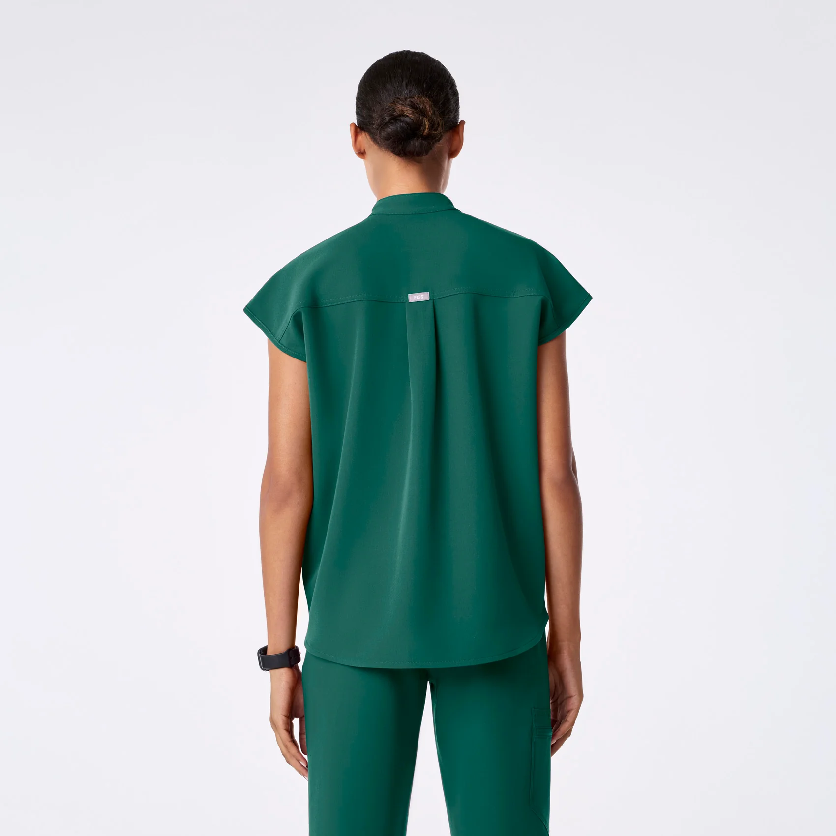 women's Hunter Green Rafaela - Oversized Scrub Top™ - Image 4