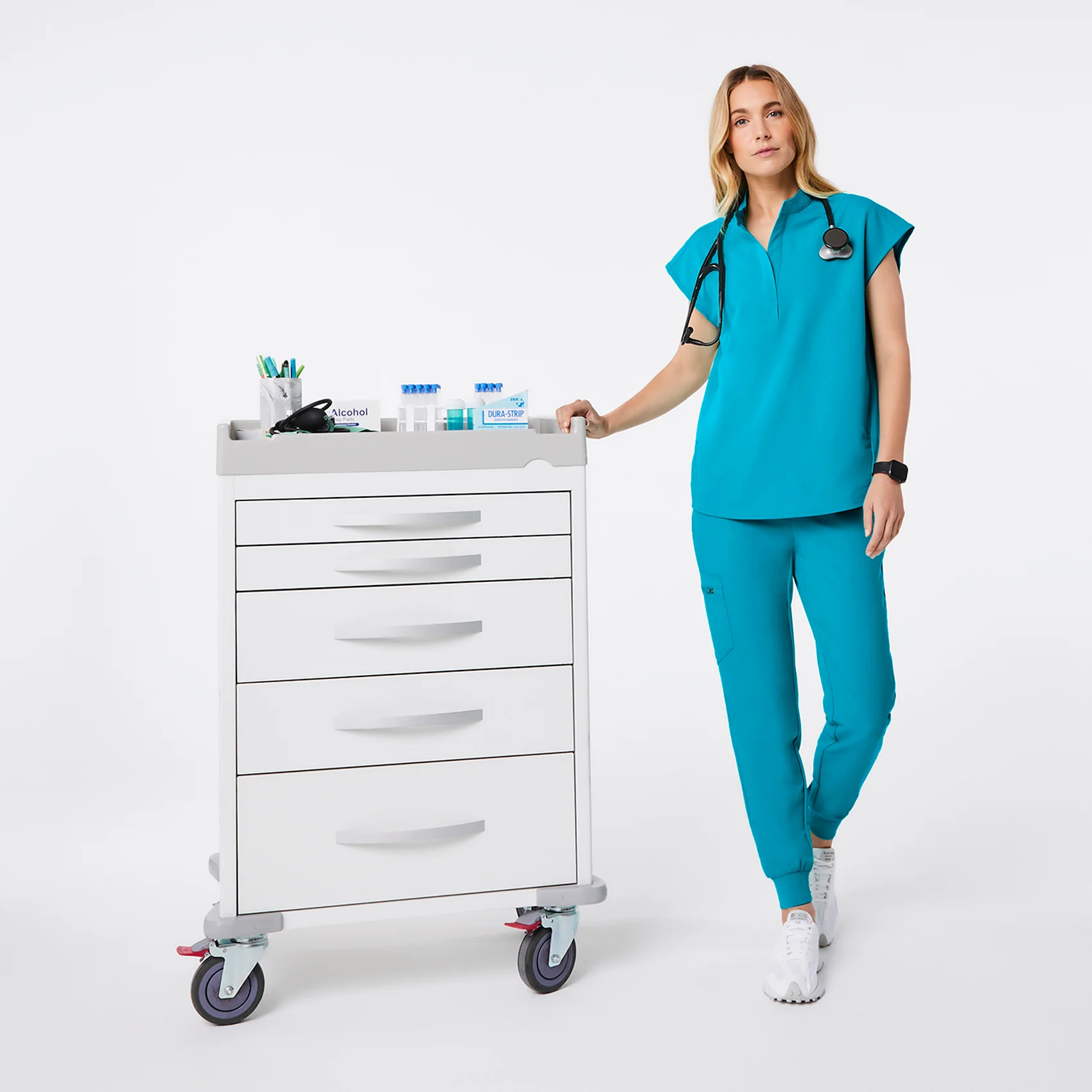 women's Teal Rafaela - Oversized Scrub Top™ - Image 2