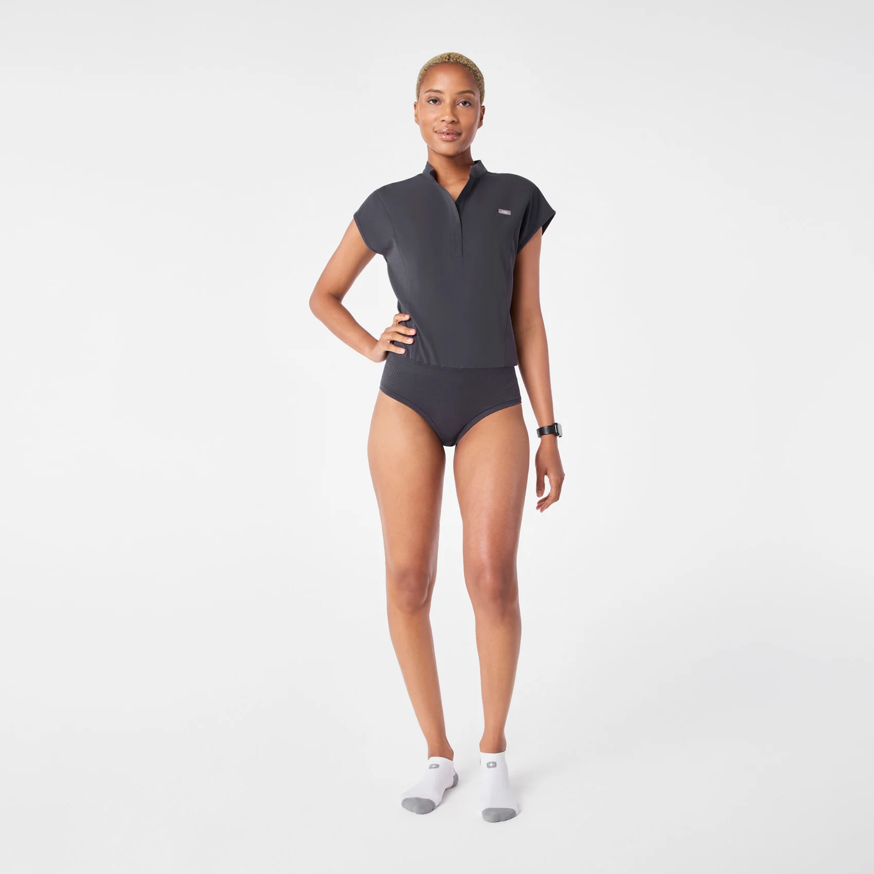 women's Charcoal Rafaela Brief Scrubbodysuit™ - Image 2