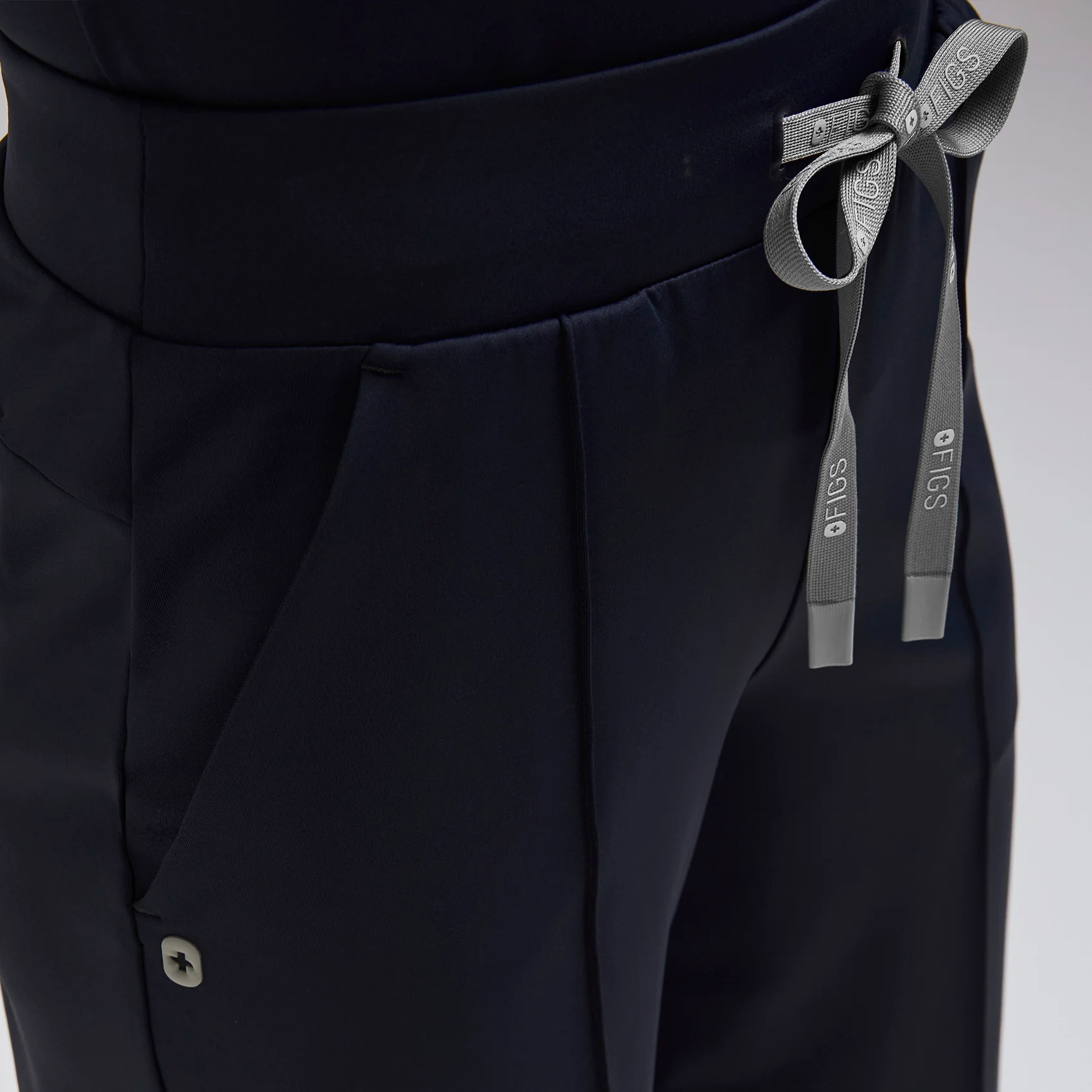 women's Navy High Waisted Salina FORMx Wide Leg - Petite Scrub Pant™ - Image 7