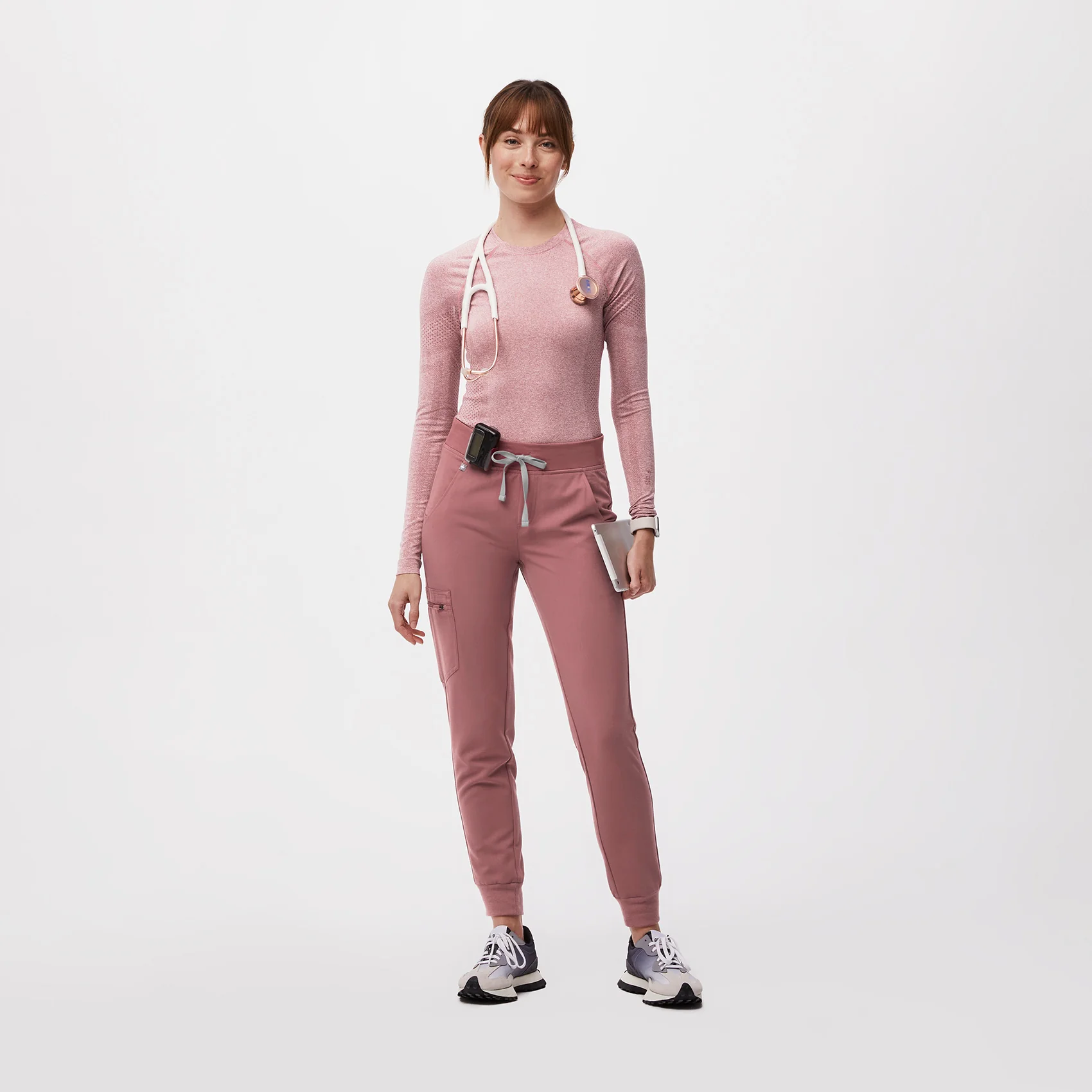 women's Mauve Salta Seamless - Longsleeve Underscrub (3XL-6XL) - Image 2