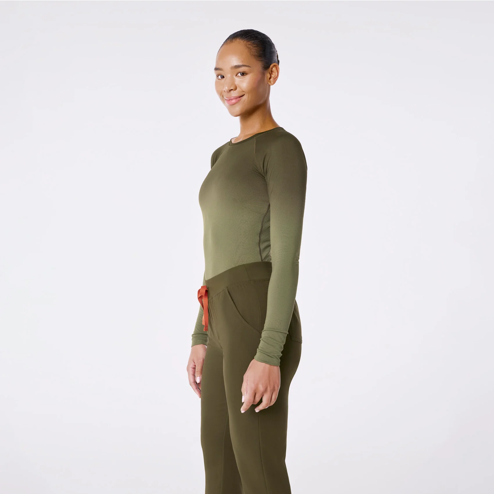 women's Ombre Spruce Salta Seamless - Longsleeve Underscrub - Image 3