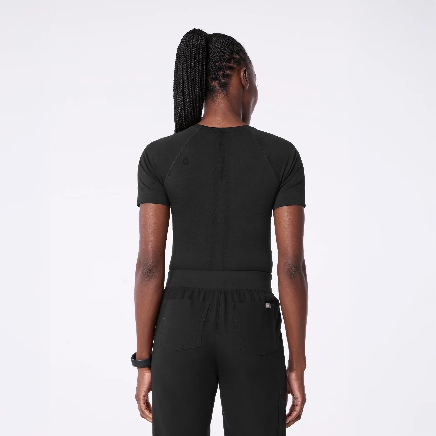 women's Black Salta Seamless - Shortsleeve Underscrub - Image 4