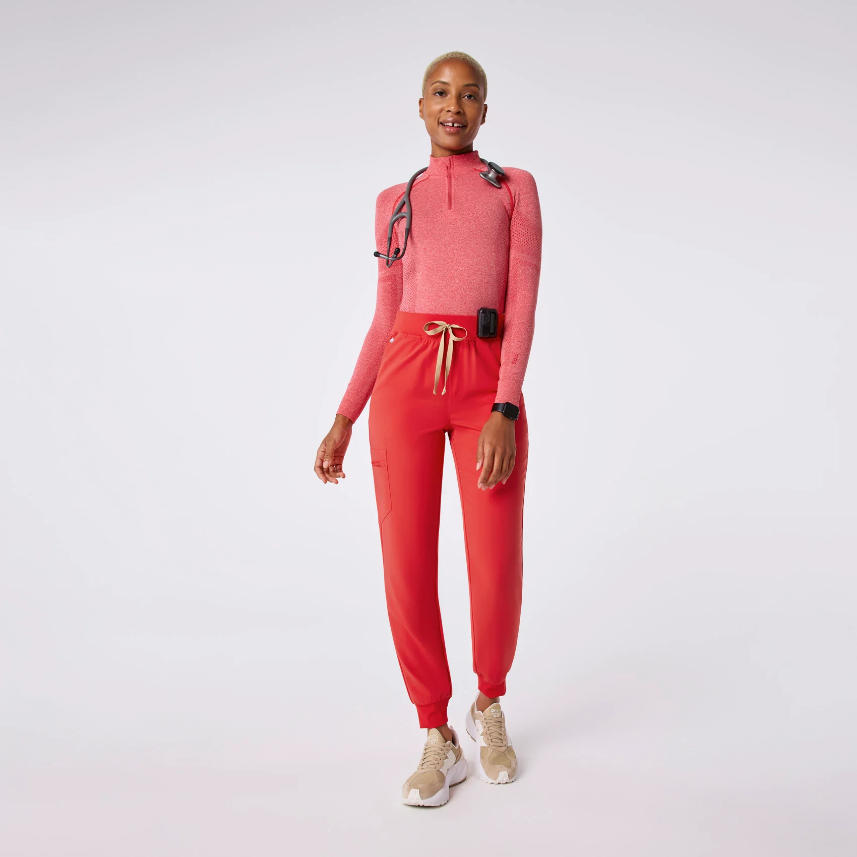 women's Hibiscus Salta Seamless ¼ Zip - Longsleeve Underscrub - Image 2