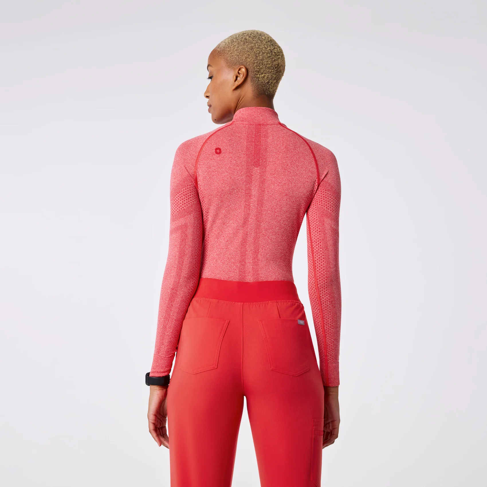 women's Hibiscus Salta Seamless ¼ Zip - Longsleeve Underscrub - Image 4