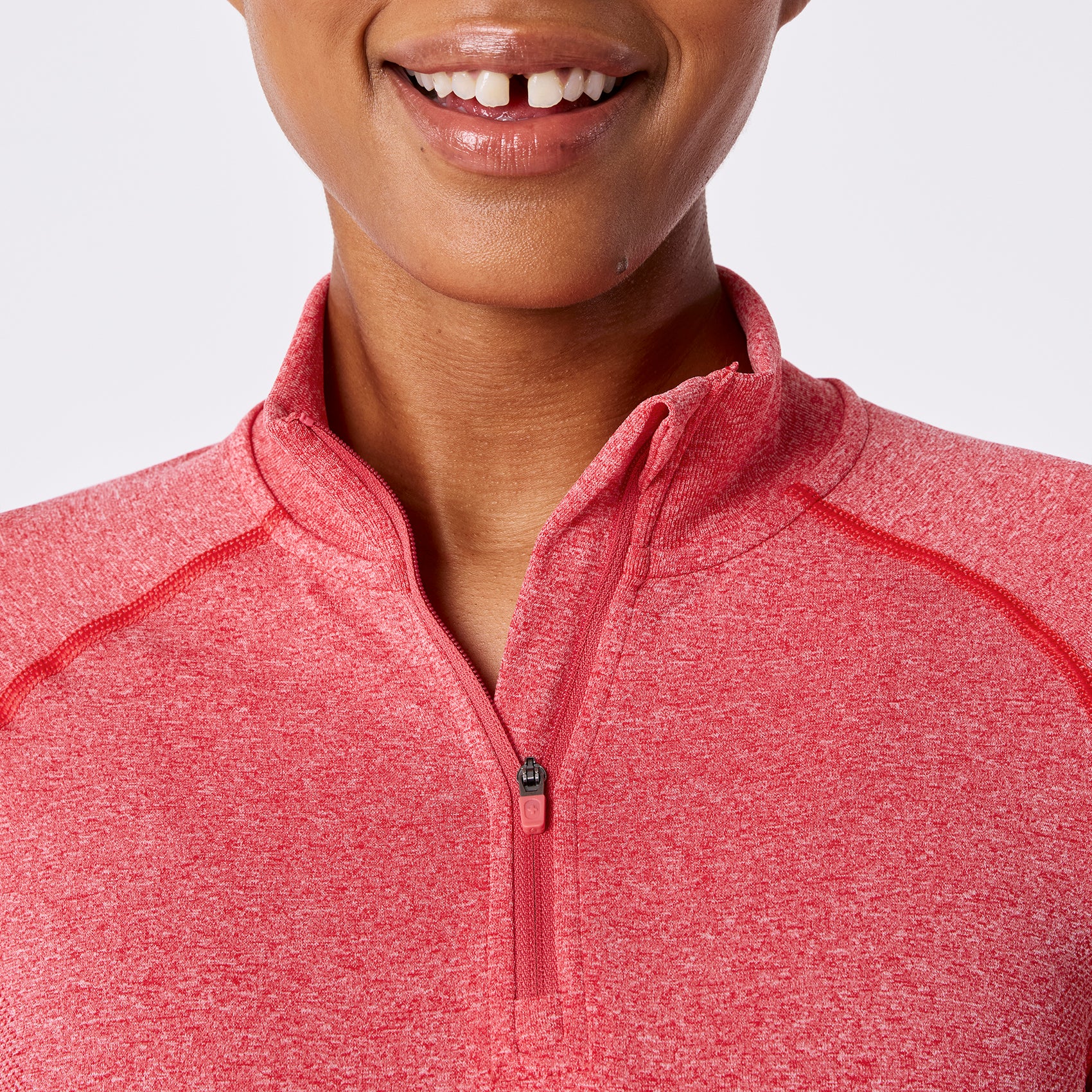 women's Hibiscus Salta Seamless ¼ Zip - Longsleeve Underscrub - Image 6