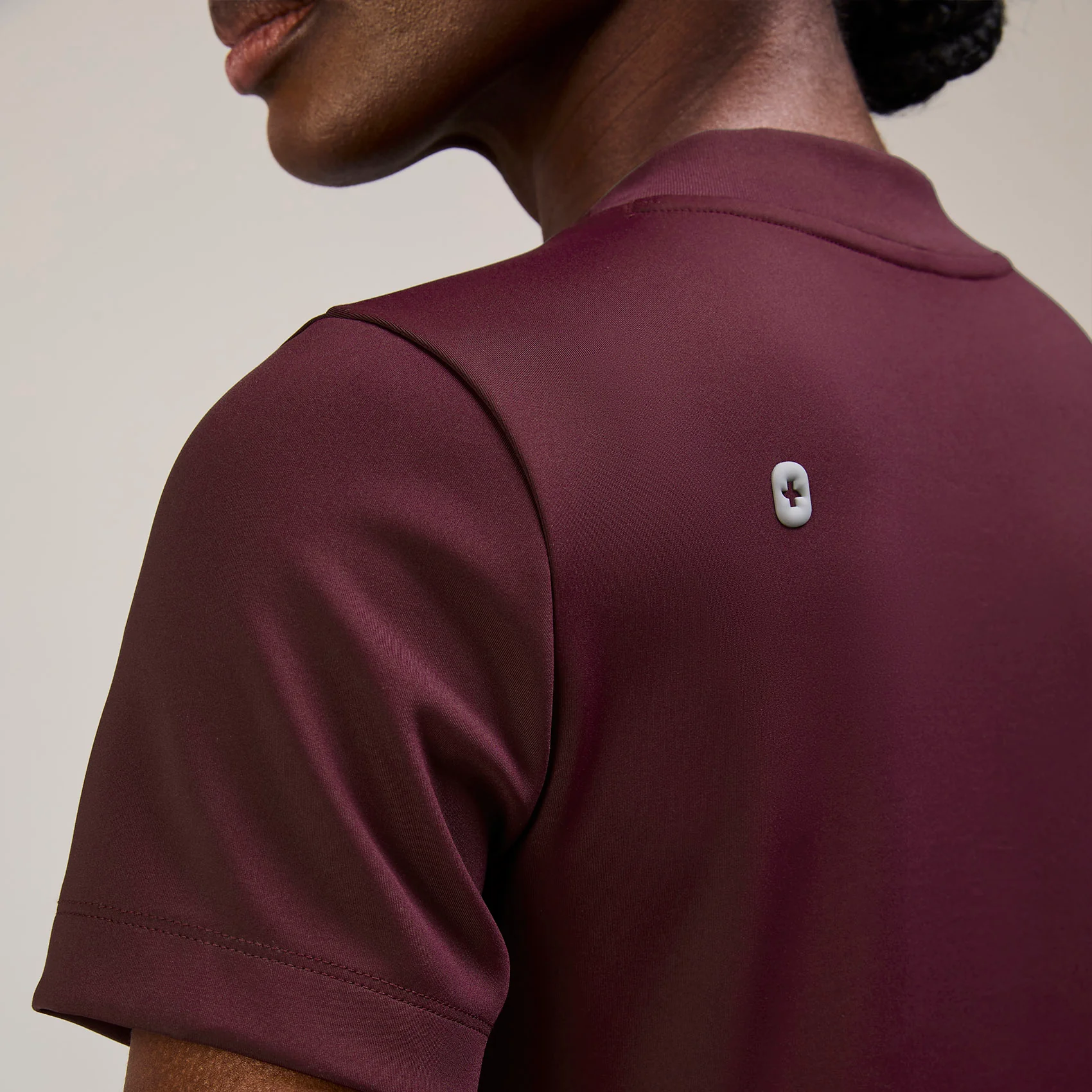 women's Burgundy Sona FORMx Slim V-Neck - Scrub Top™ - Image 5
