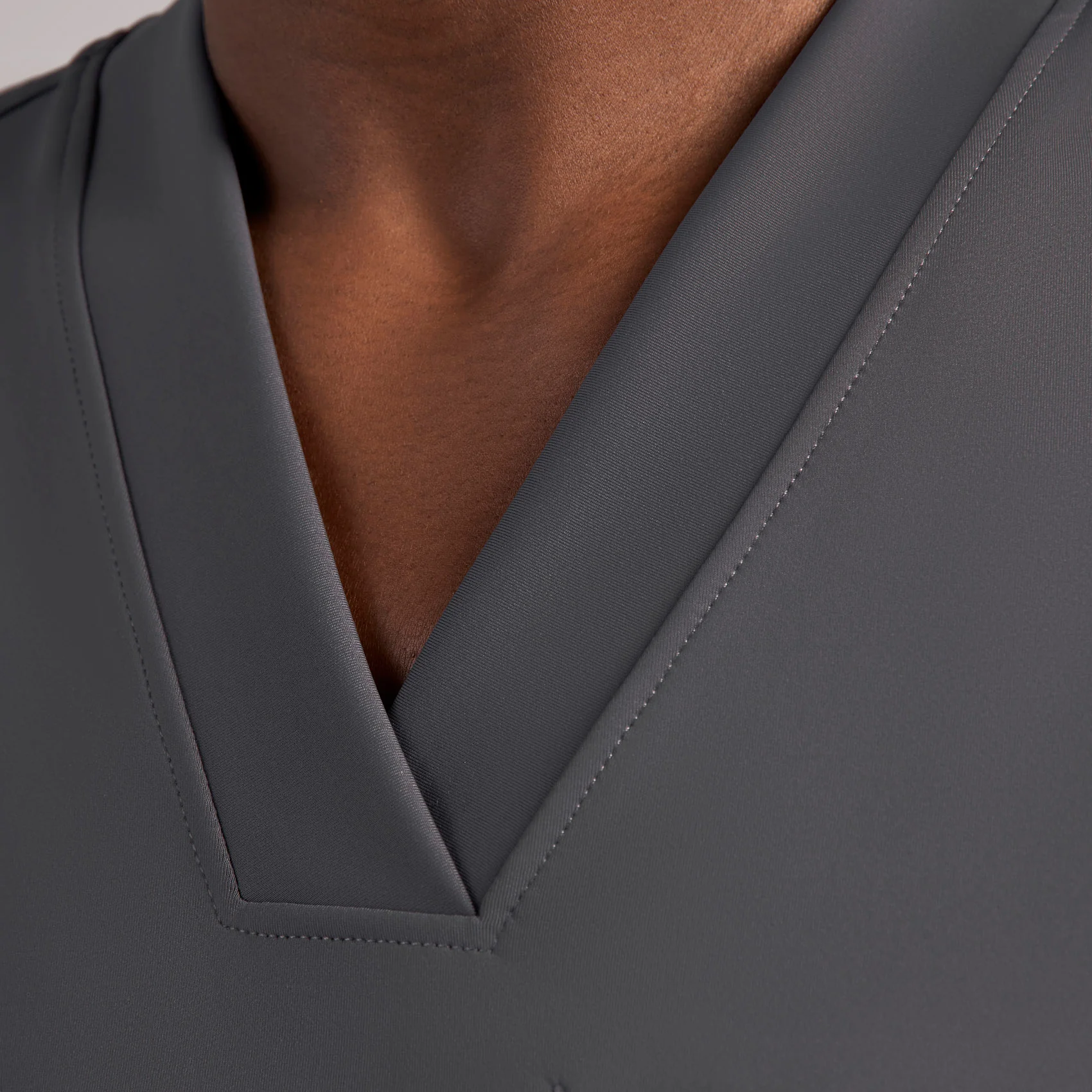 women's Charcoal Sona FORMx Slim V-Neck - Scrub Top™ - Image 6
