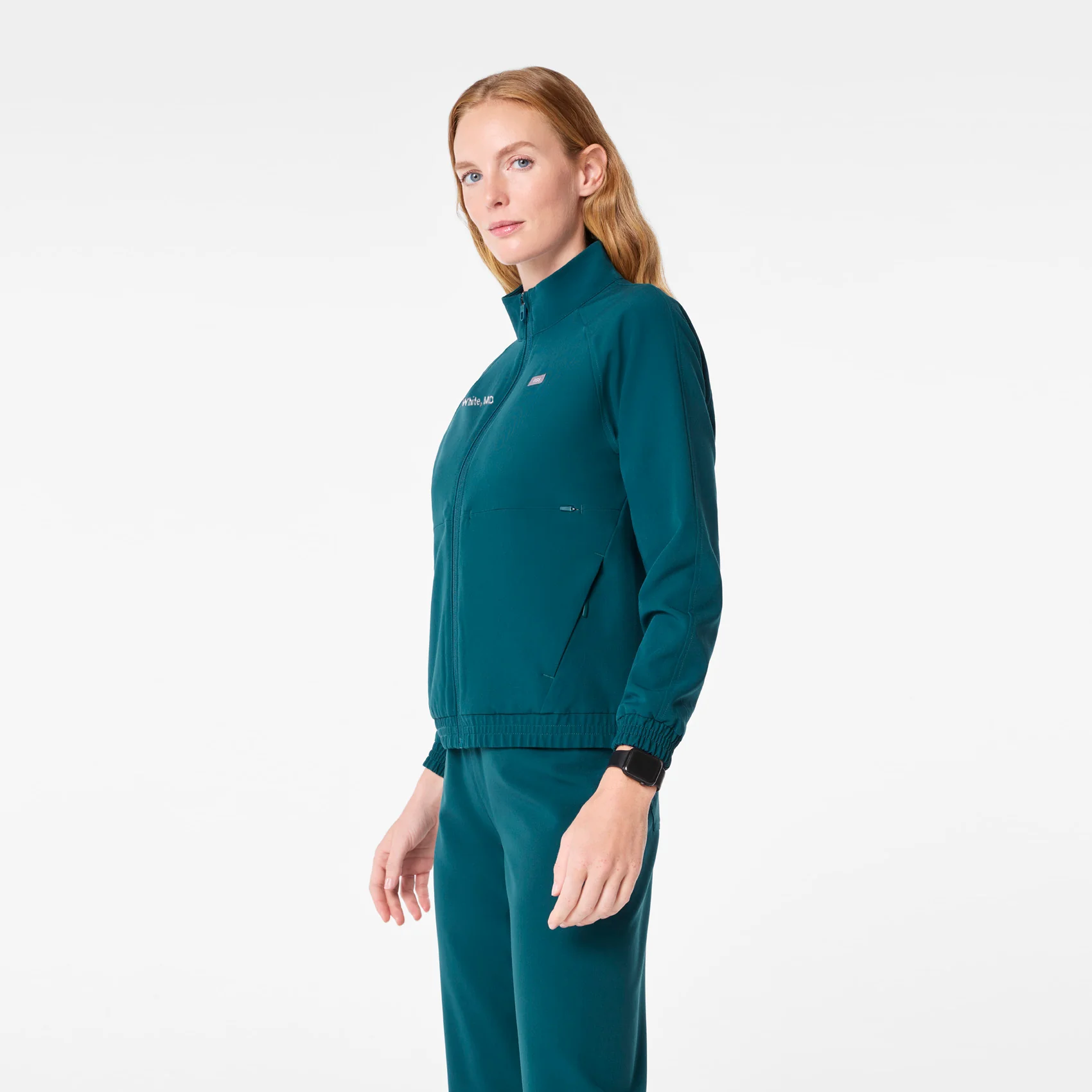 women's Caribbean Blue Sydney -  Scrub Jacket - Image 3