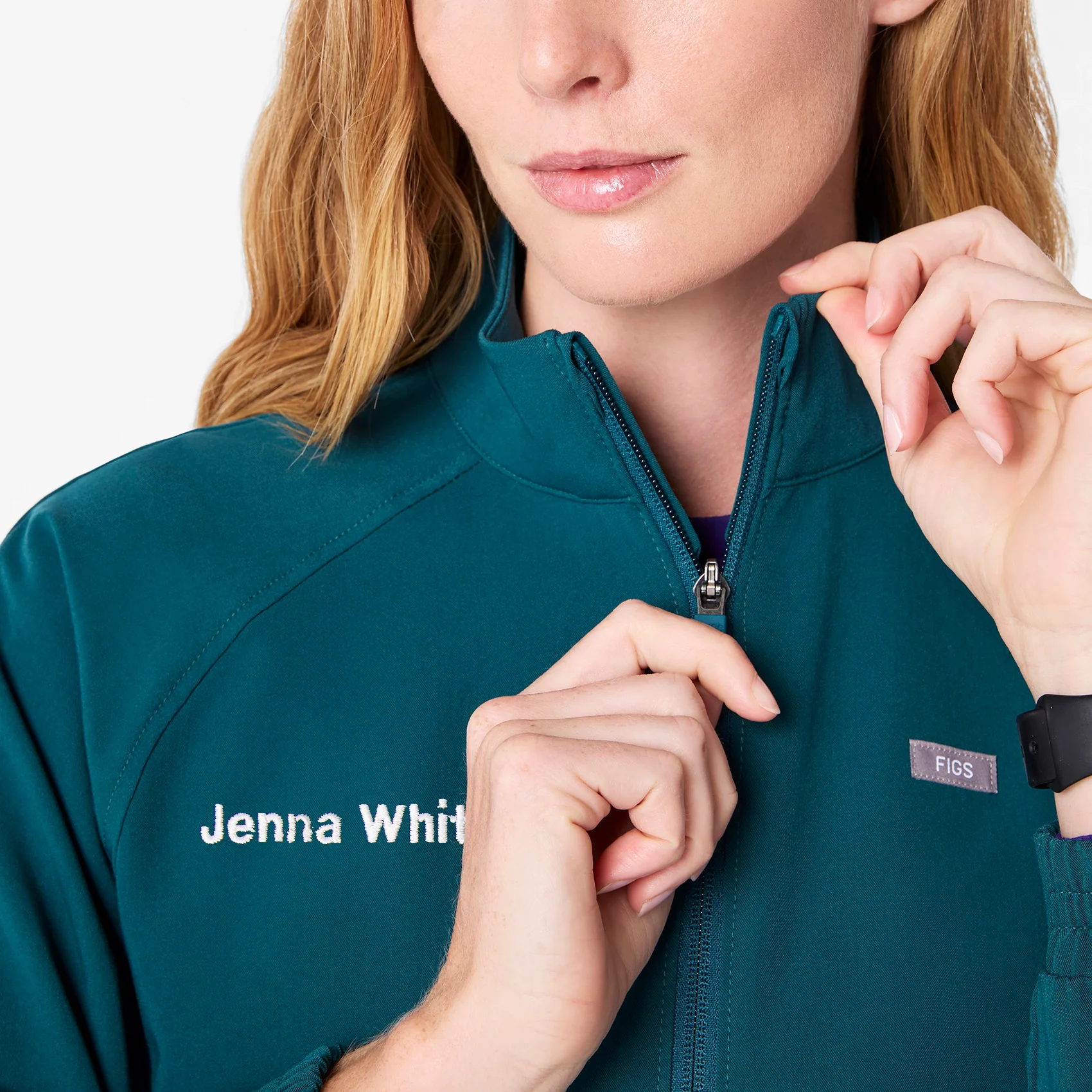 women's Caribbean Blue Sydney -  Scrub Jacket - Image 6