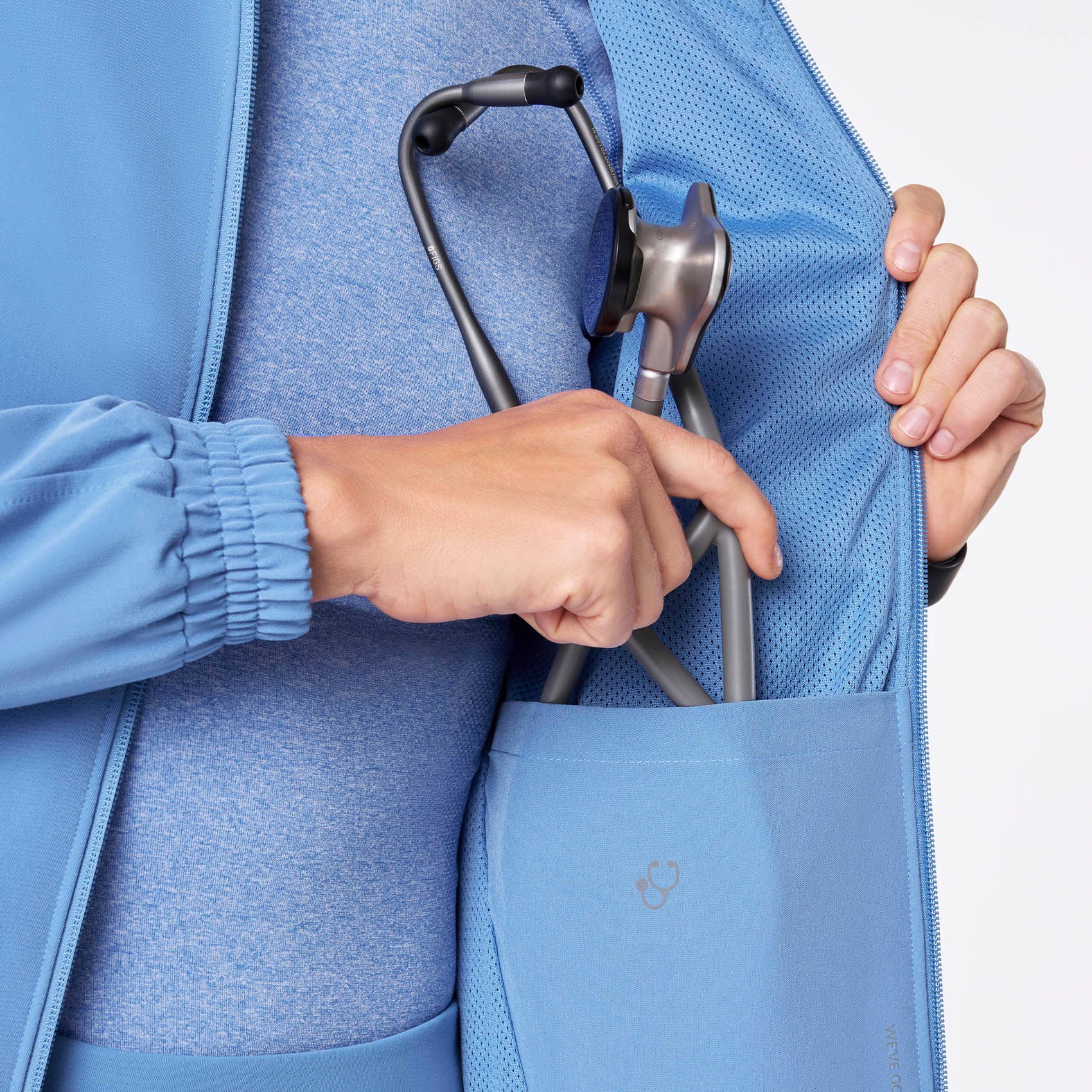 women's Ceil Blue Sydney -  Scrub Jacket - Image 9