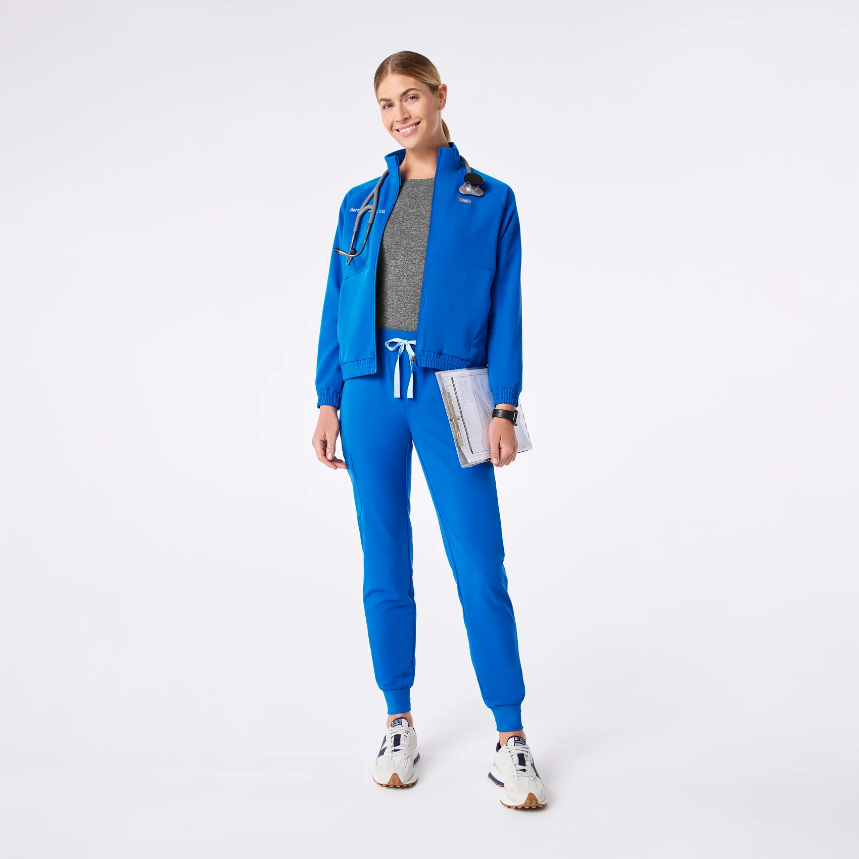 women's Royal Blue Sydney - Scrub Jacket - Image 2