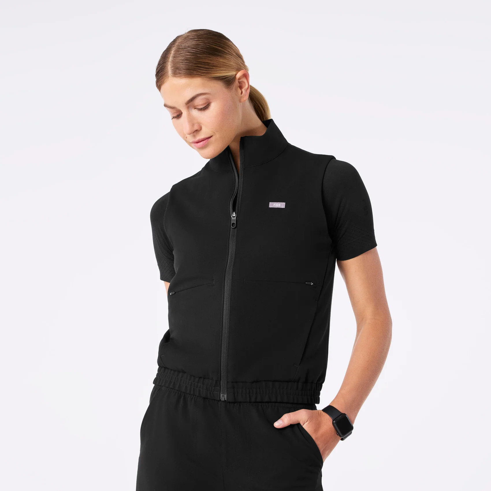 women's Black Sydney Vest