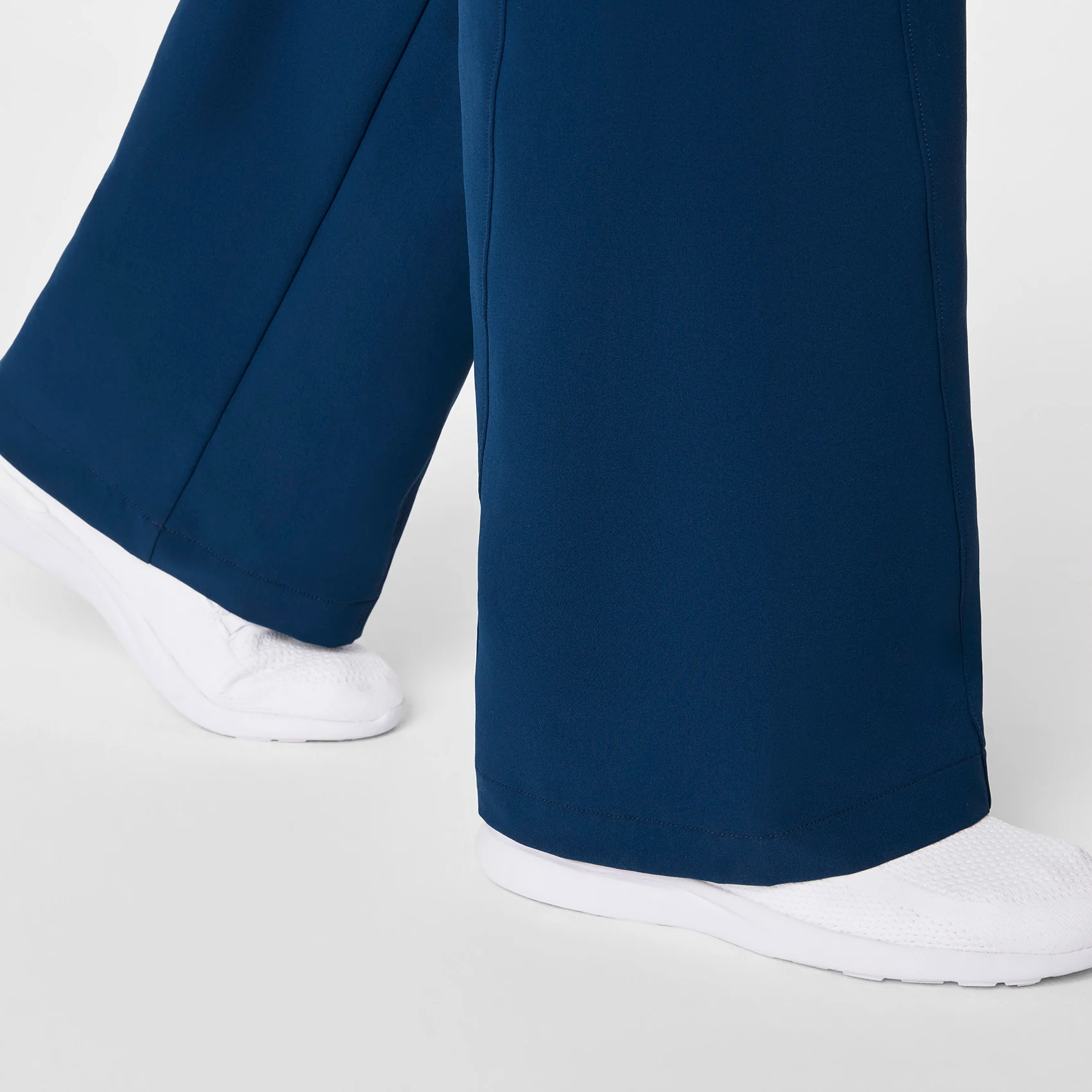 women's Team USA Blue FIGS x Team USA FIBREx Mock Neck Wide Leg - Petite Longsleeve ScrubJumpsuit™ - Image 10