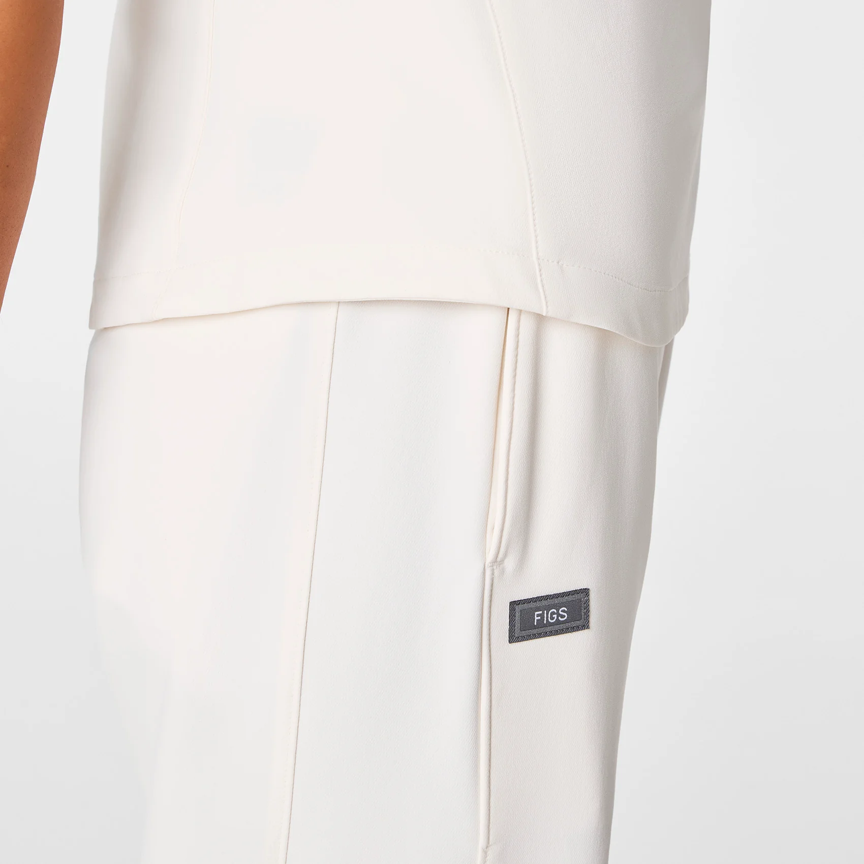 women's Off White FIGS x Team USA FIBREx Polo - Scrub Top - Image 7