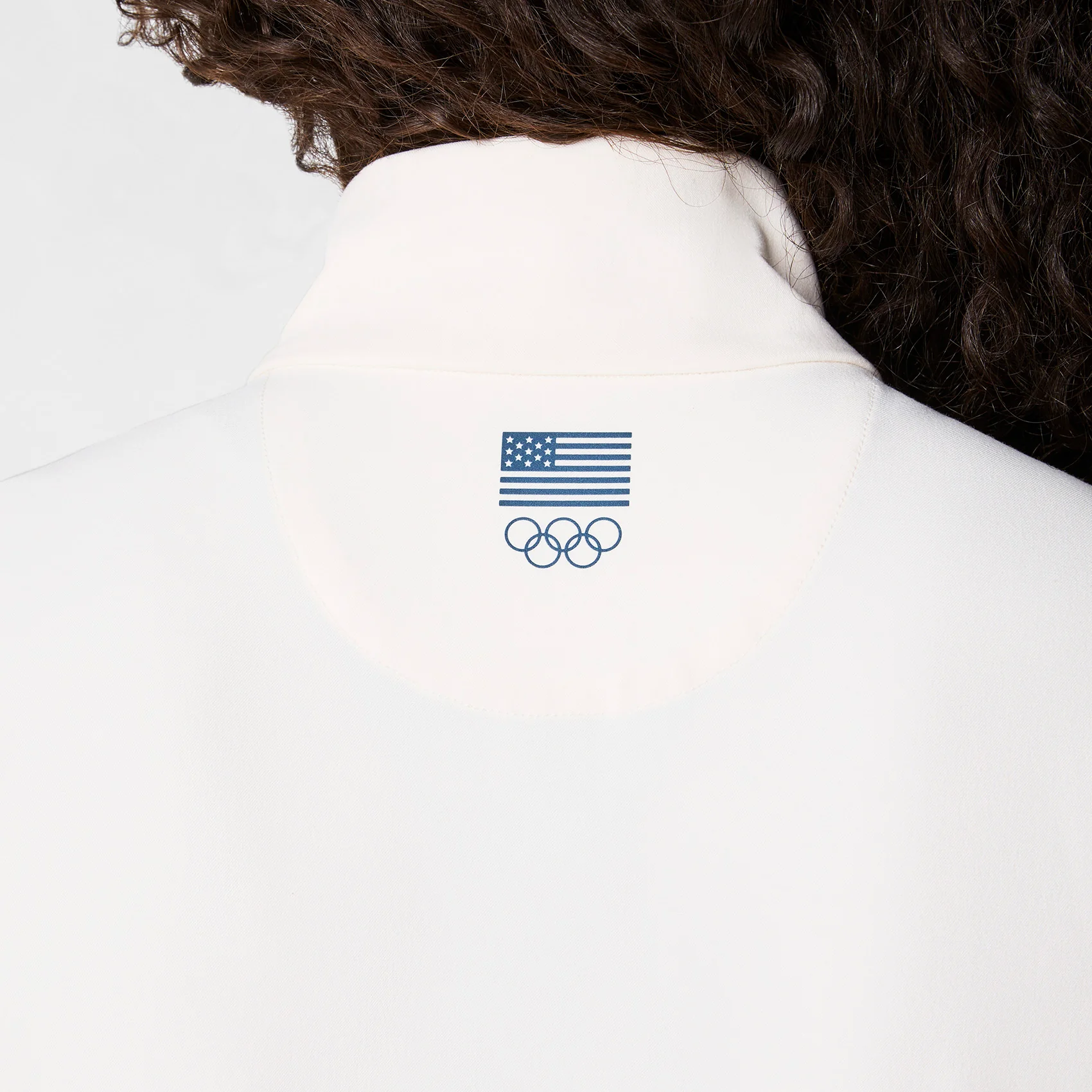 women's Off White FIGS x Team USA Longsleeve Straight Leg - Petite Scrubjumpsuit™ - Image 4