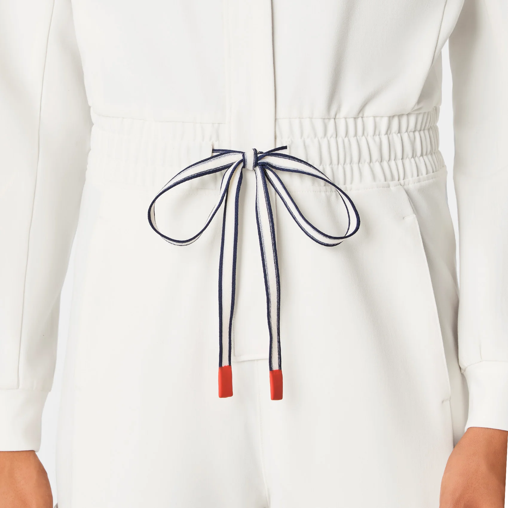women's Off White FIGS x Team USA Longsleeve Straight Leg - Petite Scrubjumpsuit™ - Image 7