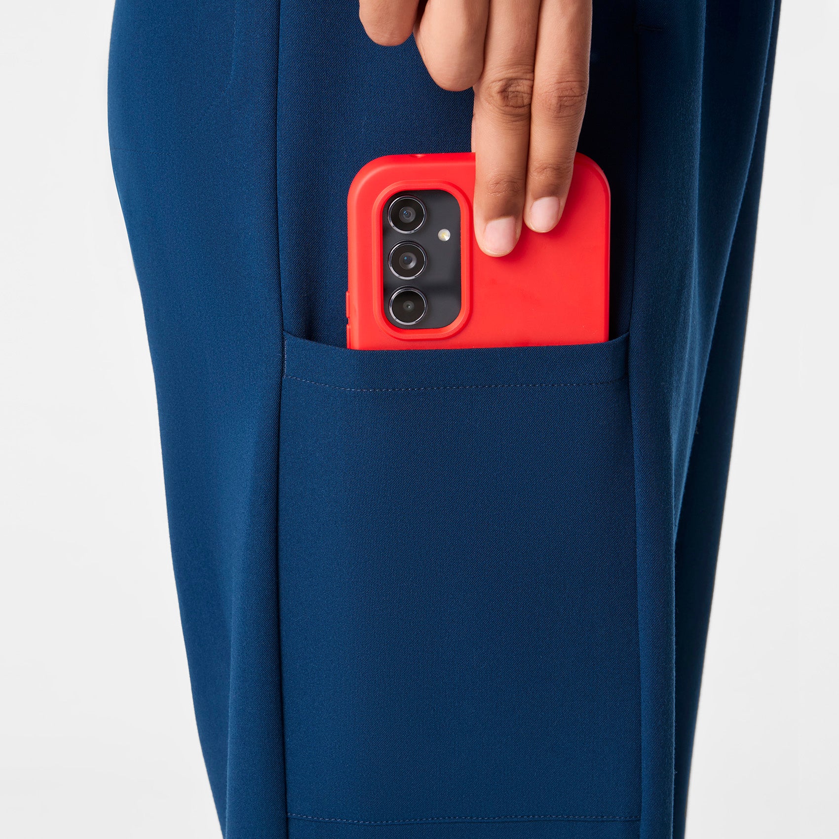 women's Team USA Blue FIGS x Team USA Longsleeve Straight Leg - Petite Scrubjumpsuit™ - Image 9