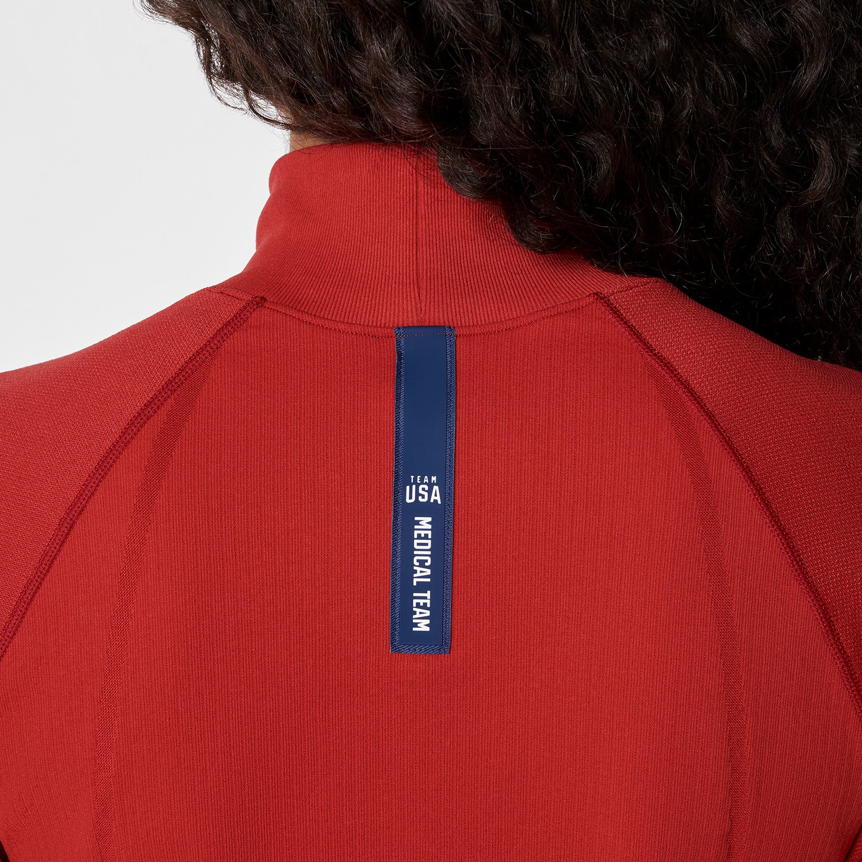 women's Team USA Red FIGS x Team USA Mock Neck - Longsleeve Underscrub - Image 6