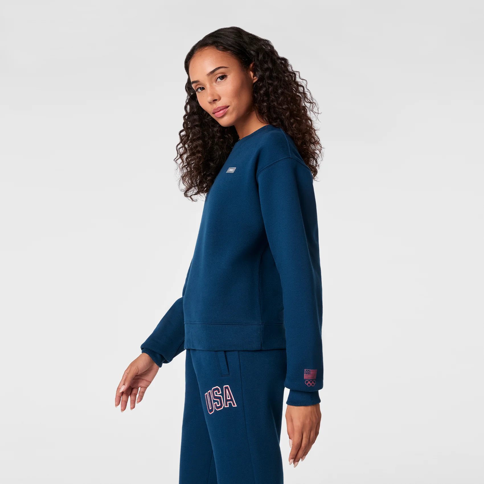 women's Team USA Blue FIGS x Team USA Off-Shift - Crewneck Sweatshirt™ - Image 3
