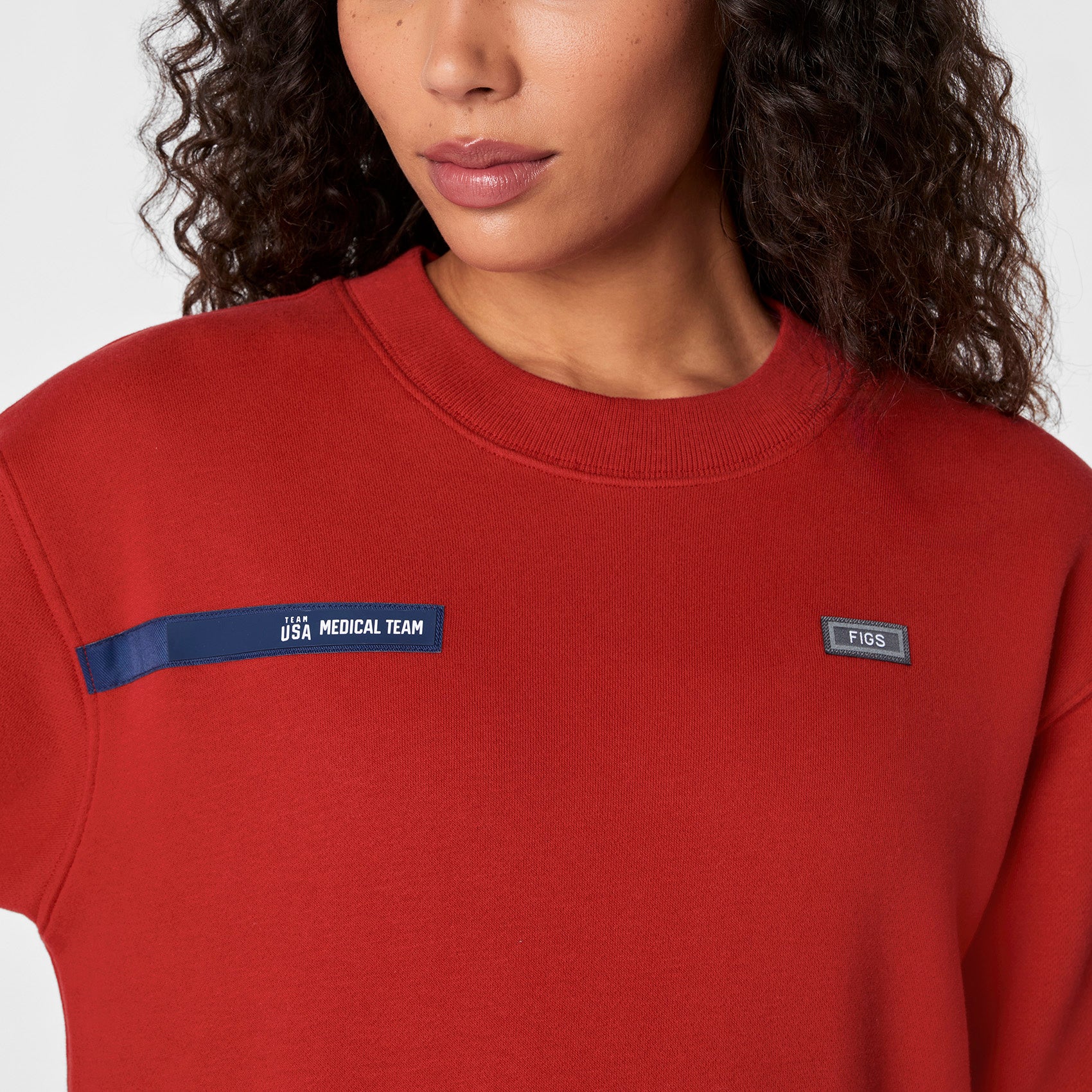women's Team USA Red FIGS x Team USA Off-Shift - Crewneck Sweatshirt™ - Image 5