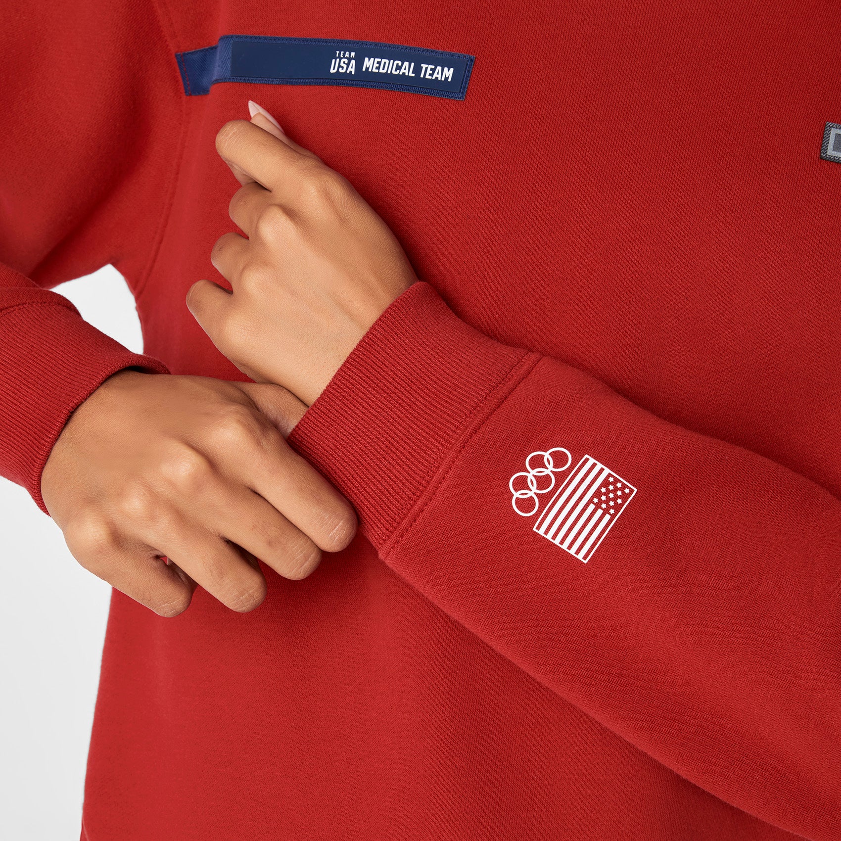 women's Team USA Red FIGS x Team USA Off-Shift - Crewneck Sweatshirt™ - Image 6