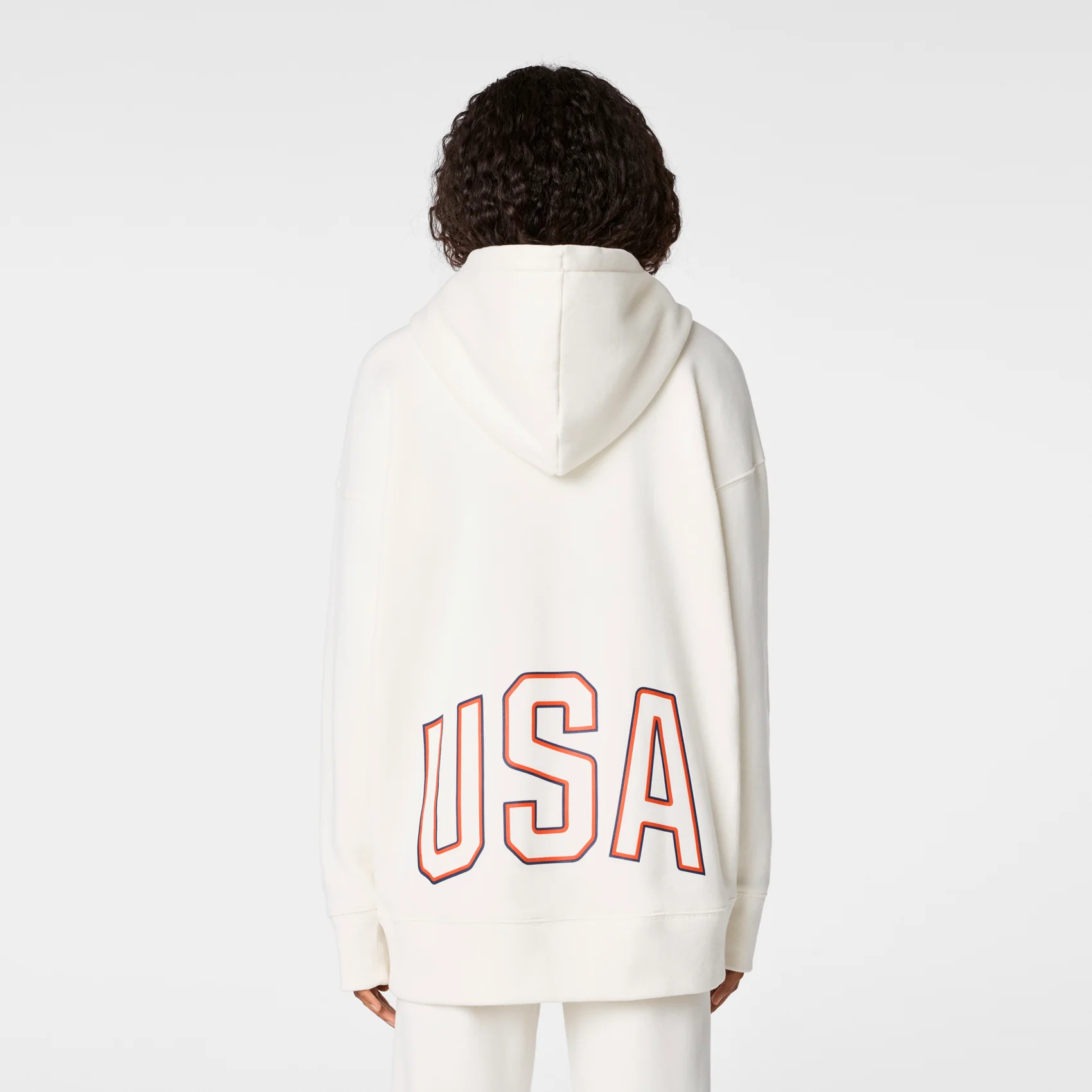 women's Off White FIGS x Team USA Off-Shift Oversized Fleece - Hoodie Sweatshirt™ - Image 3