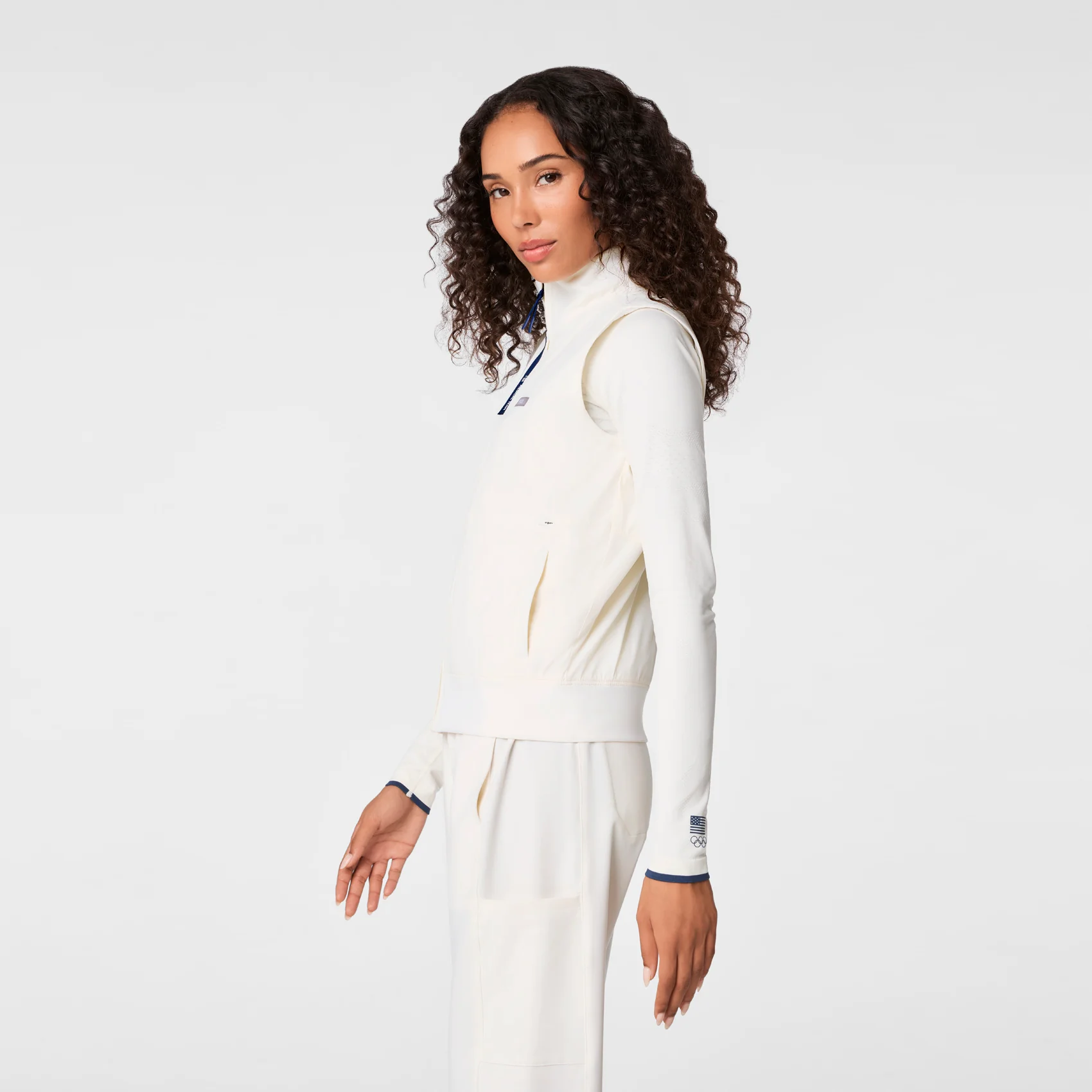 women's Off White FIGS x Team USA Off-Shift - Float Bomber Vest™ - Image 4