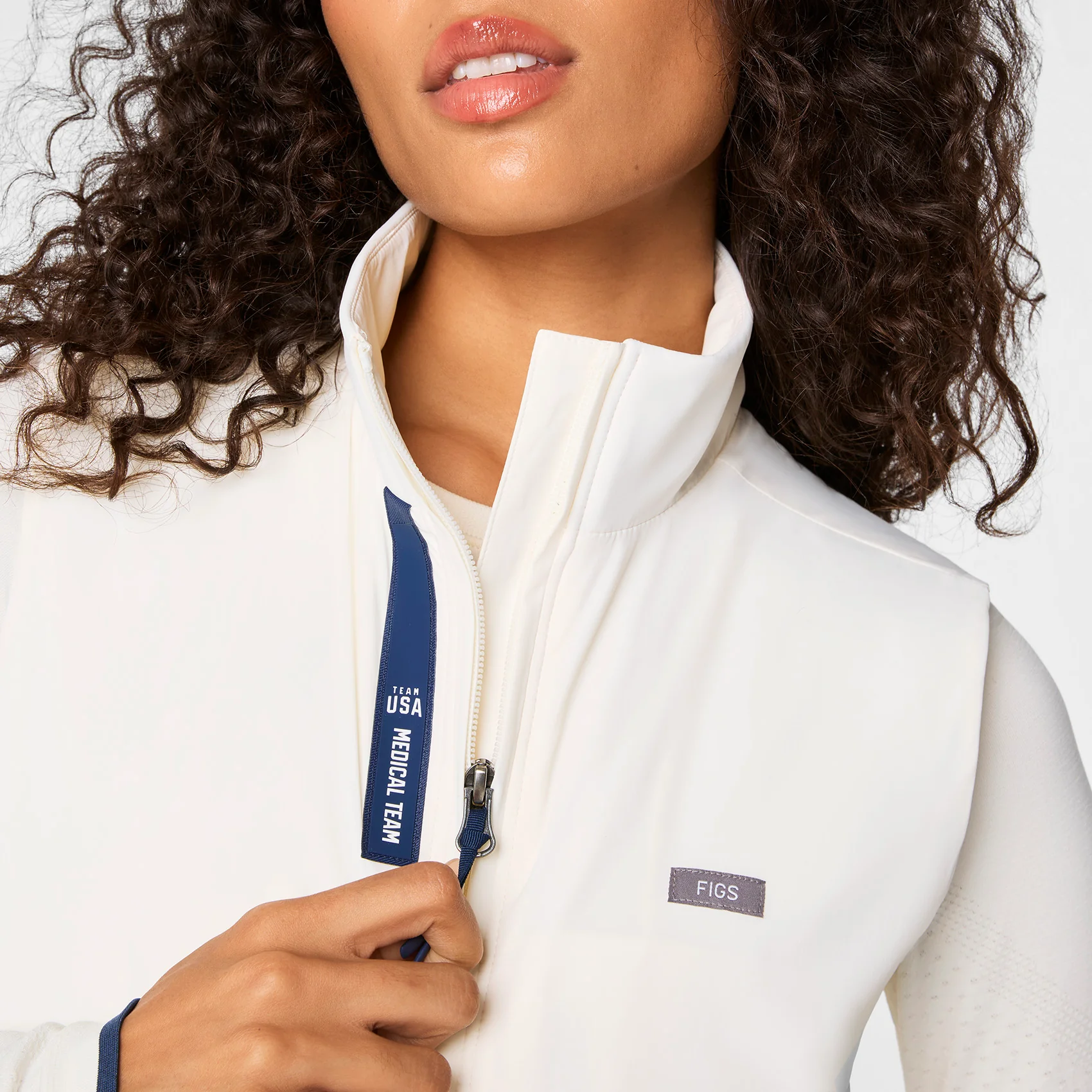 women's Off White FIGS x Team USA Off-Shift - Float Bomber Vest™ - Image 6