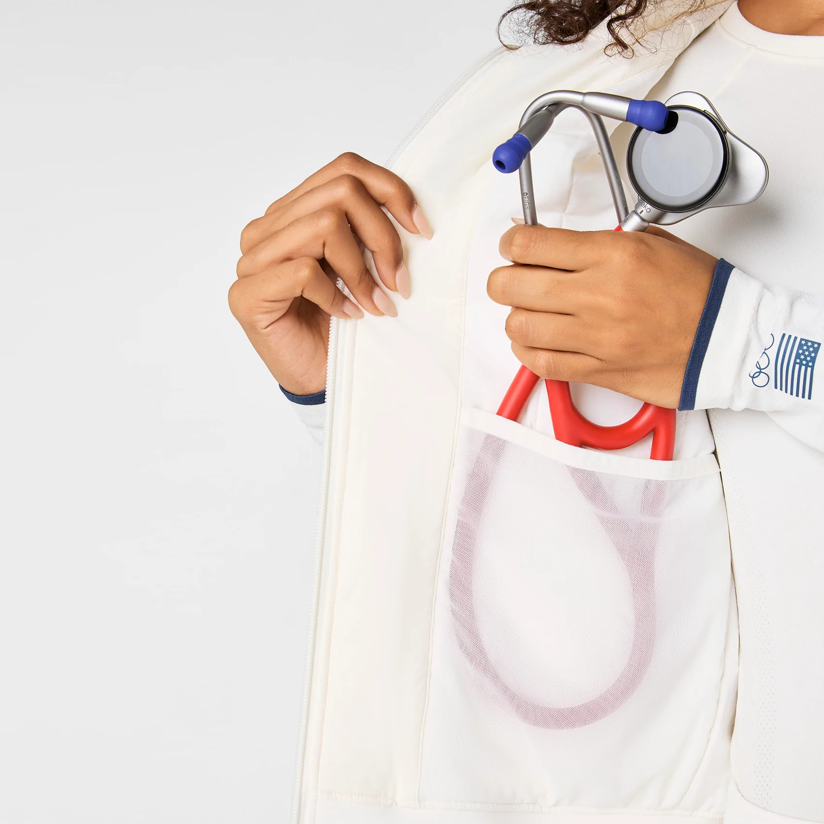 women's Off White FIGS x Team USA Off-Shift - Float Bomber Vest™ - Image 9