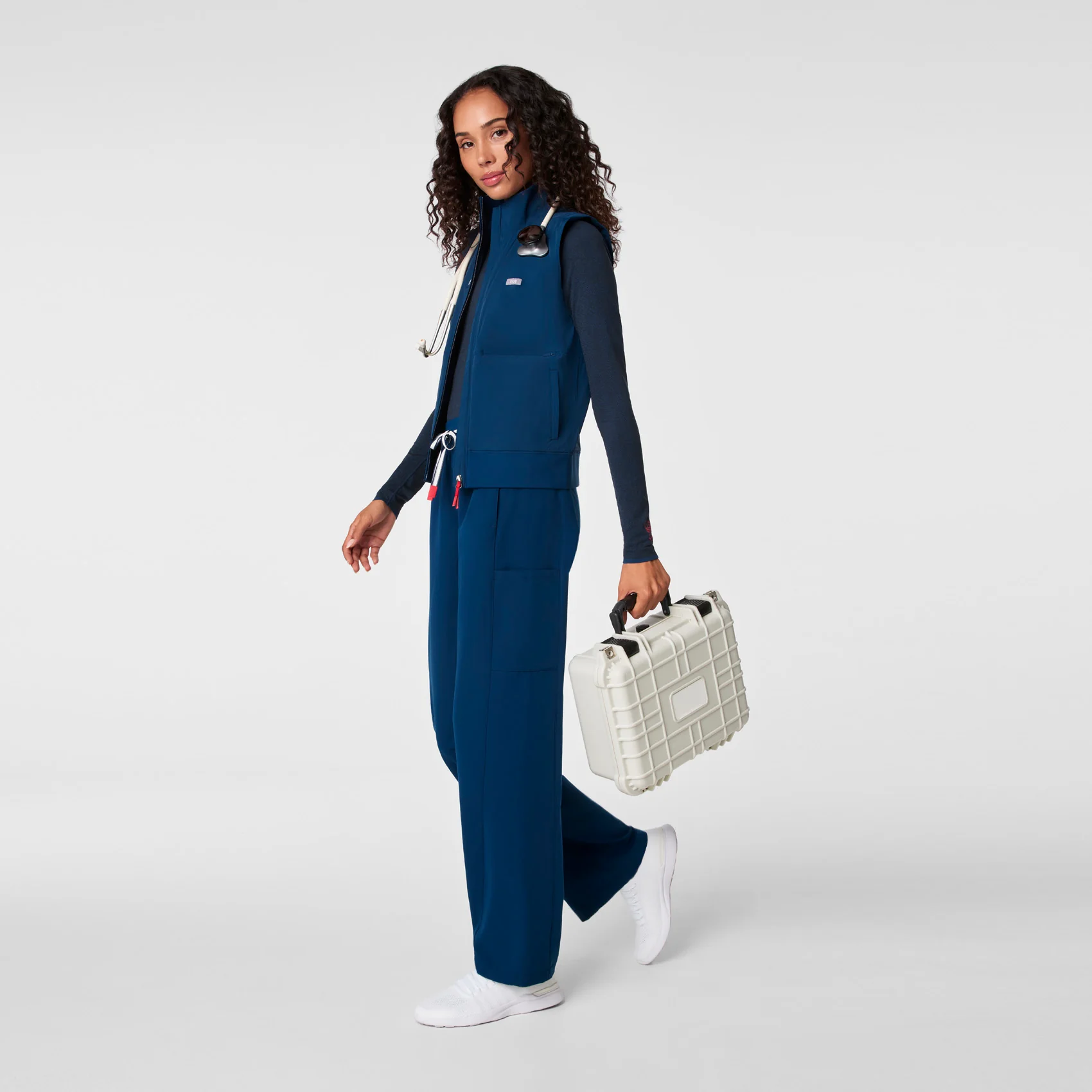 women's Team USA Blue FIGS x Team USA Off-Shift - Float Bomber Vest™ - Image 3